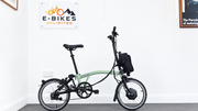 Brompton M6L C-Line Electric Folding Bike - Turkish Green / Black Ebike Telescopic post