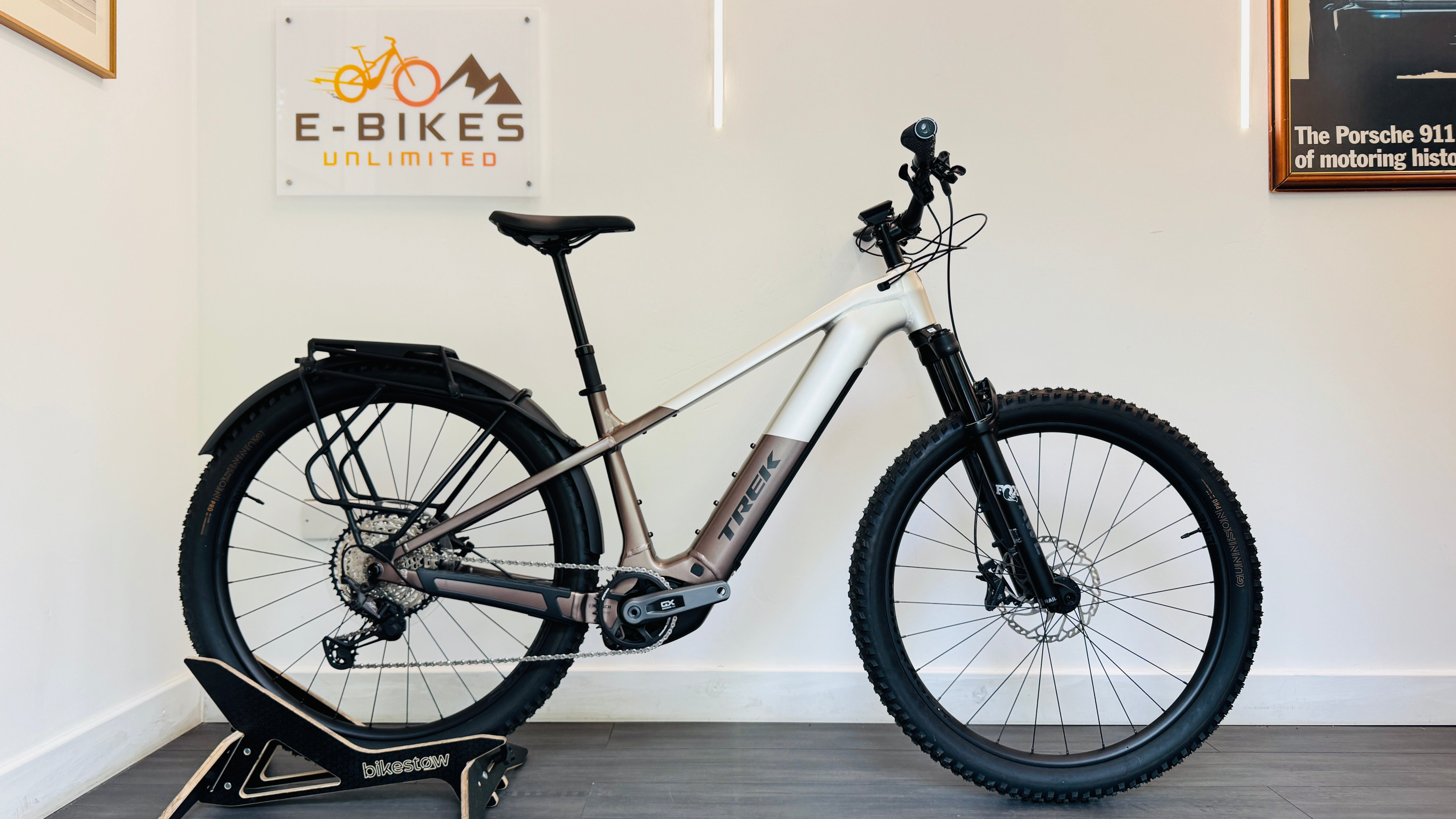 2025 TREK Powerfly+ 8 Gen 5 800Wh Electric Mountain Bike Bosch Gen 5 120Nm in Satin Lunar Silver and Bronze