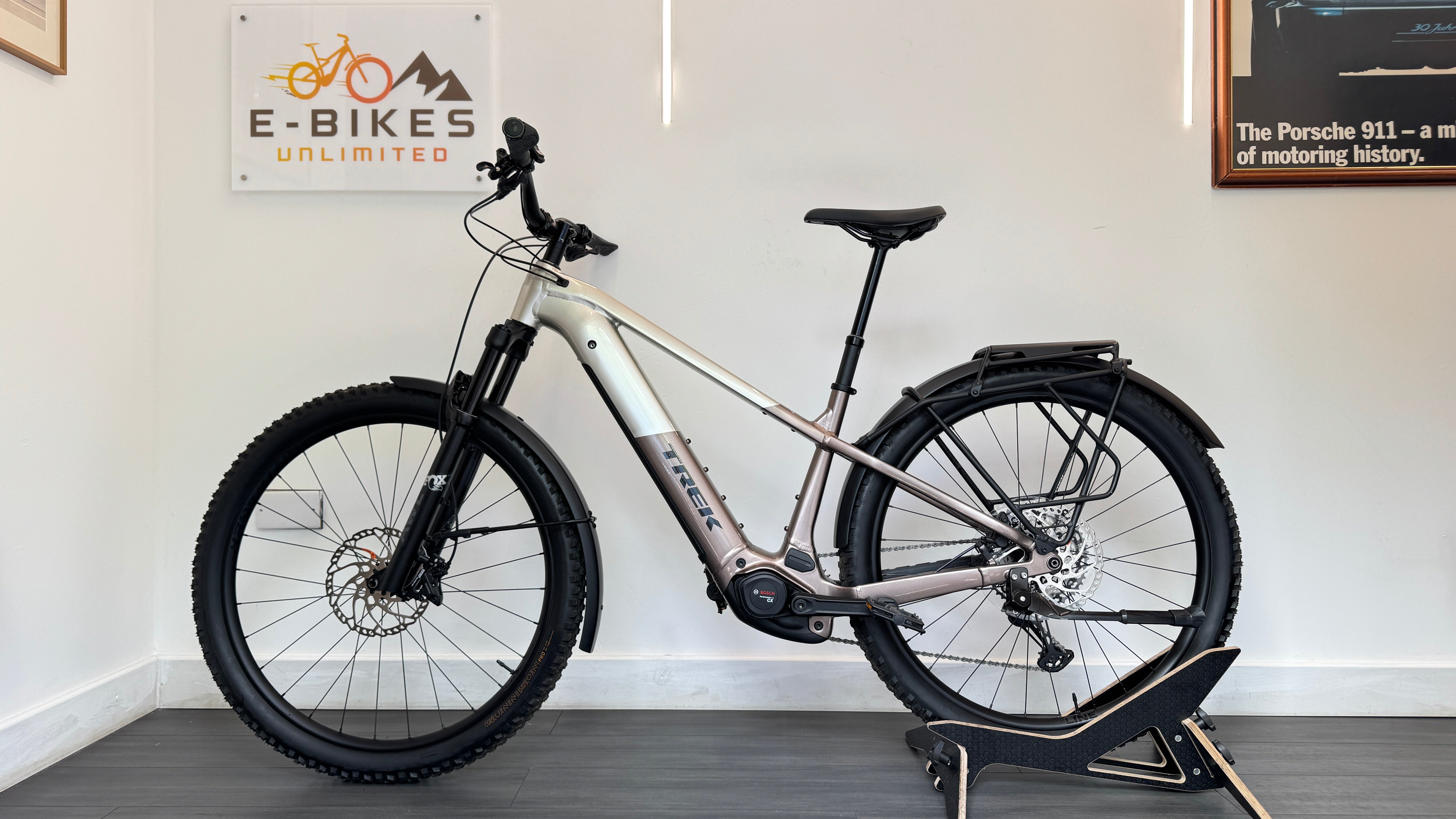 2025 TREK Powerfly+ 8 Gen 5 LARGE 800Wh Purion 400 Electric Mountain Bike Bosch 120Nm in Satin Lunar Silver and Bronze