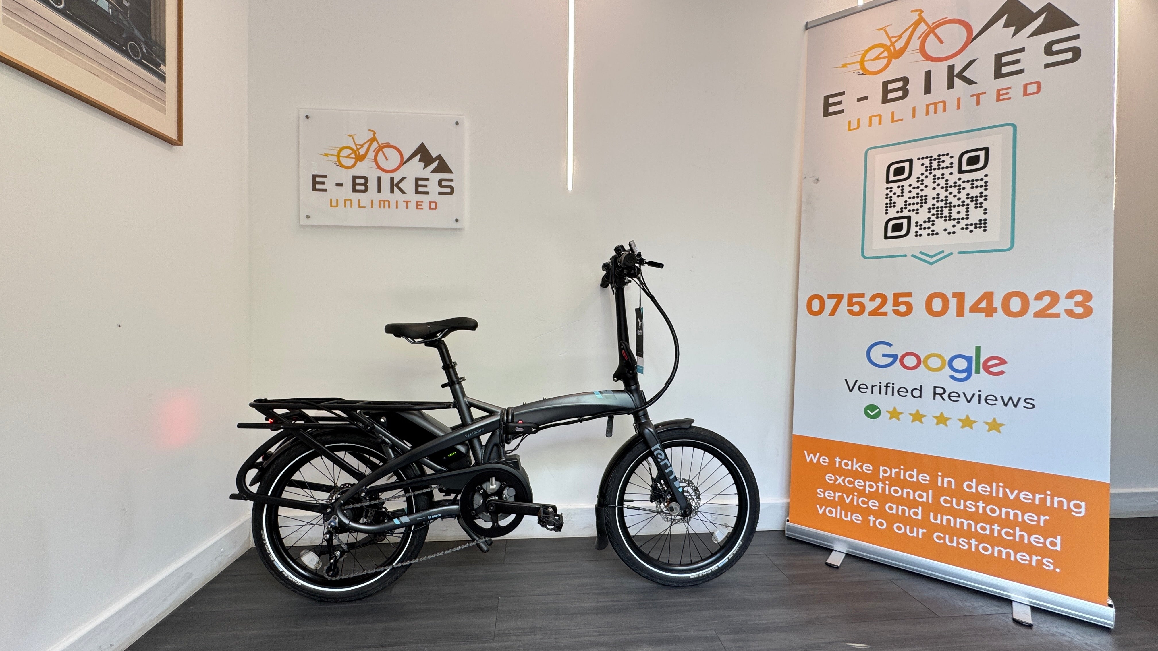 Tern Vektron P7i Electric Folding Bike Matte Gunmetal Grey RRP £2995 Bike Ebike