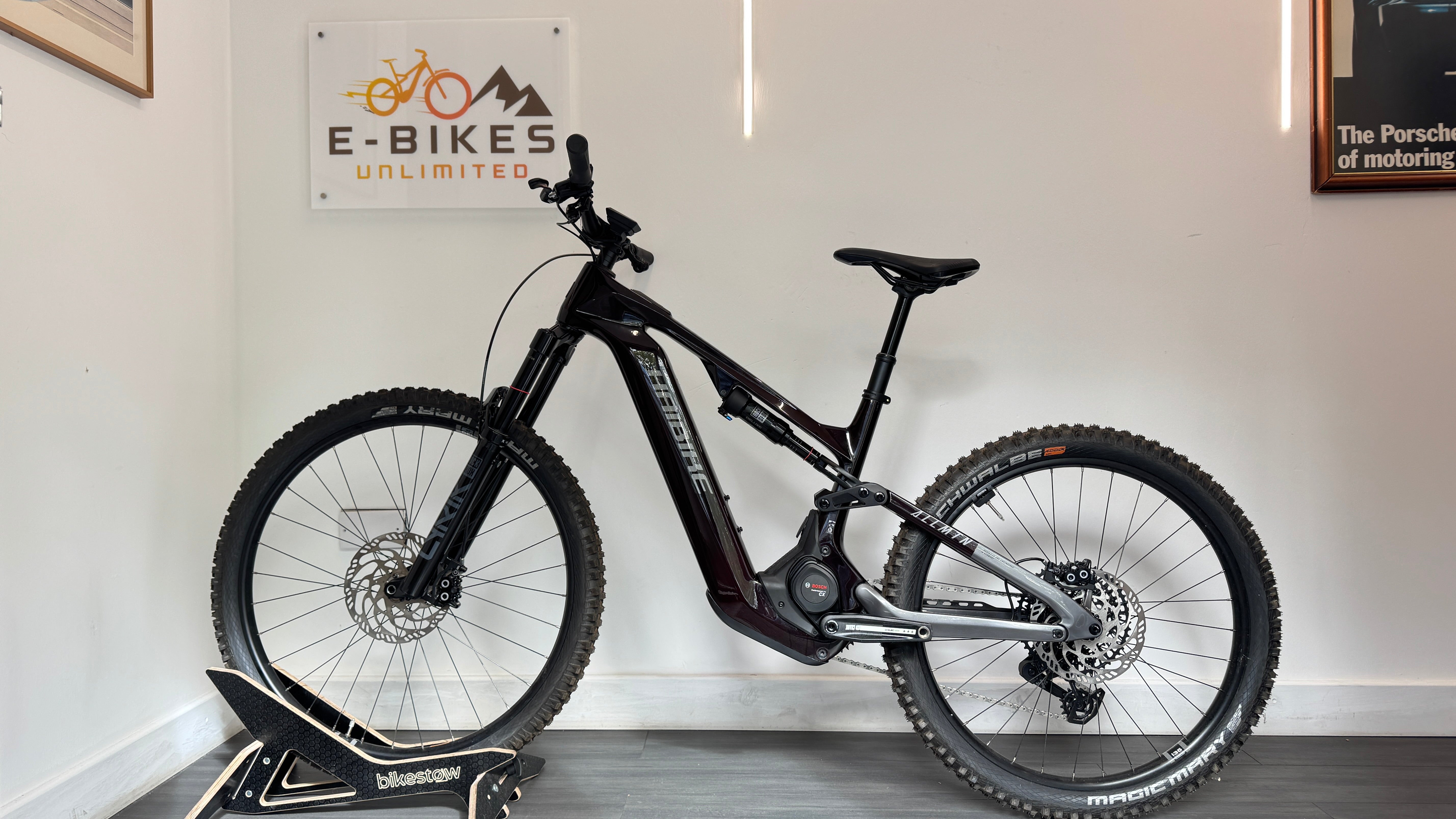 Haibike AllMtn CF 9 MEDIUM Electric Bike Ebike 27.5 120Nm Bosch Gen 5 AXS S1000 Eagle Black & Platinum Glossy