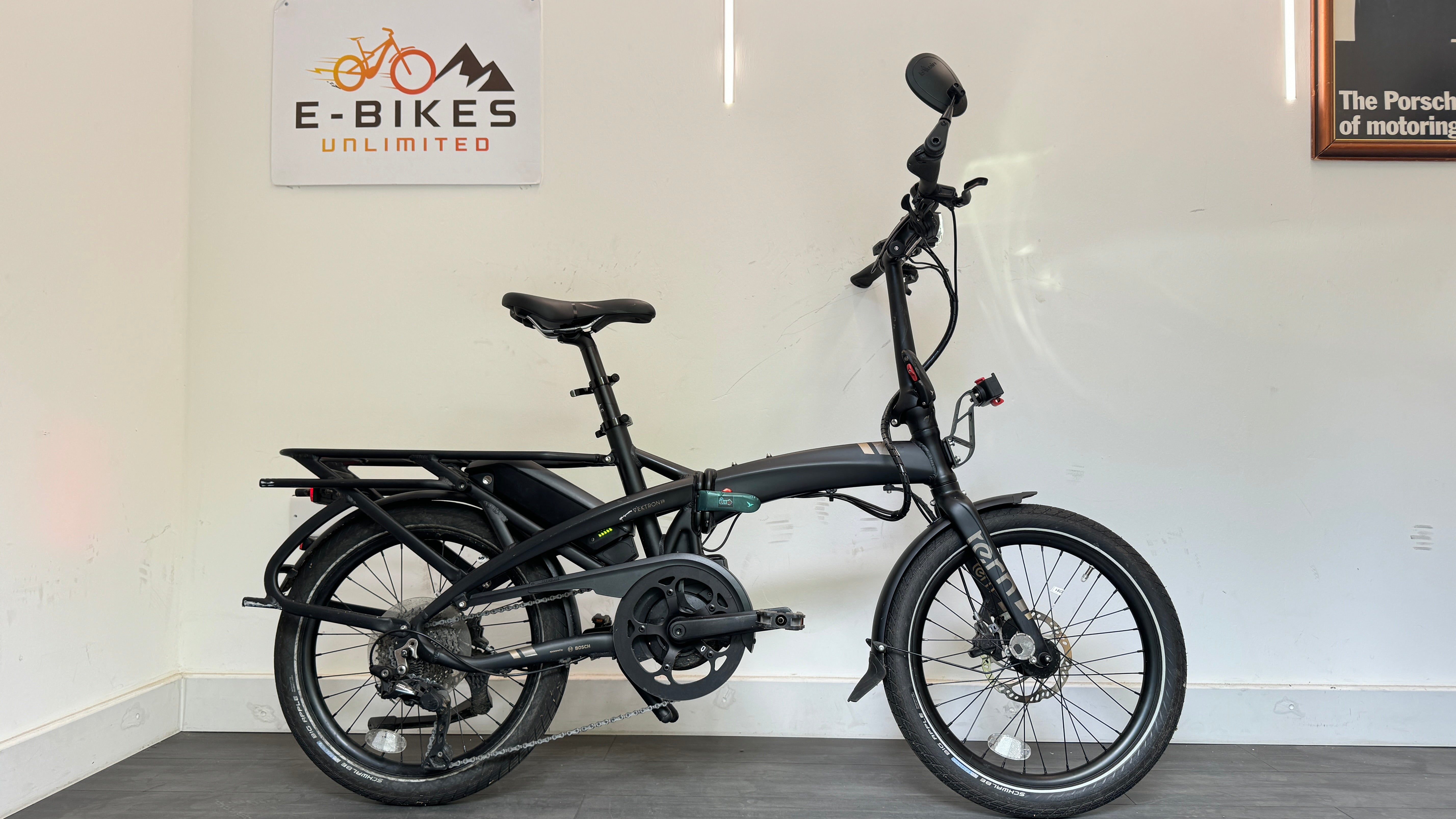 Tern Vektron S10 LR Folding eBike 892 miles with Tern Bags and accessories