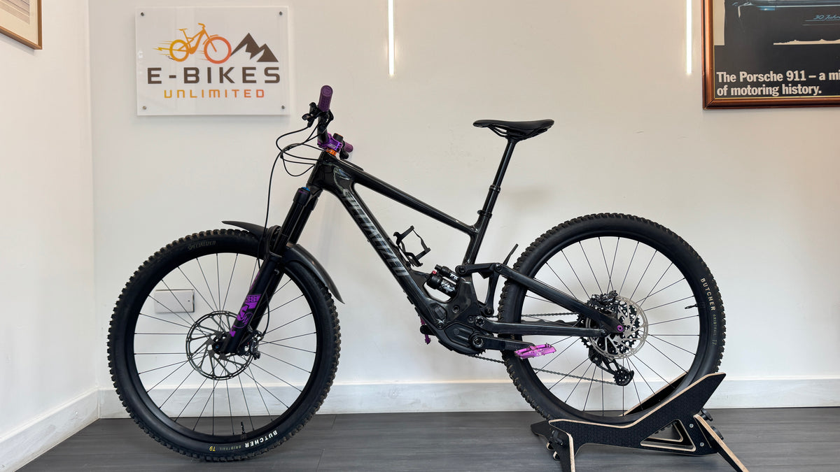 Specialized Turbo Kenevo SL Comp S3 Medium/Large Electric Mountain Bike Ebike - Gloss Smoke SRAM AXS Deity upgrades