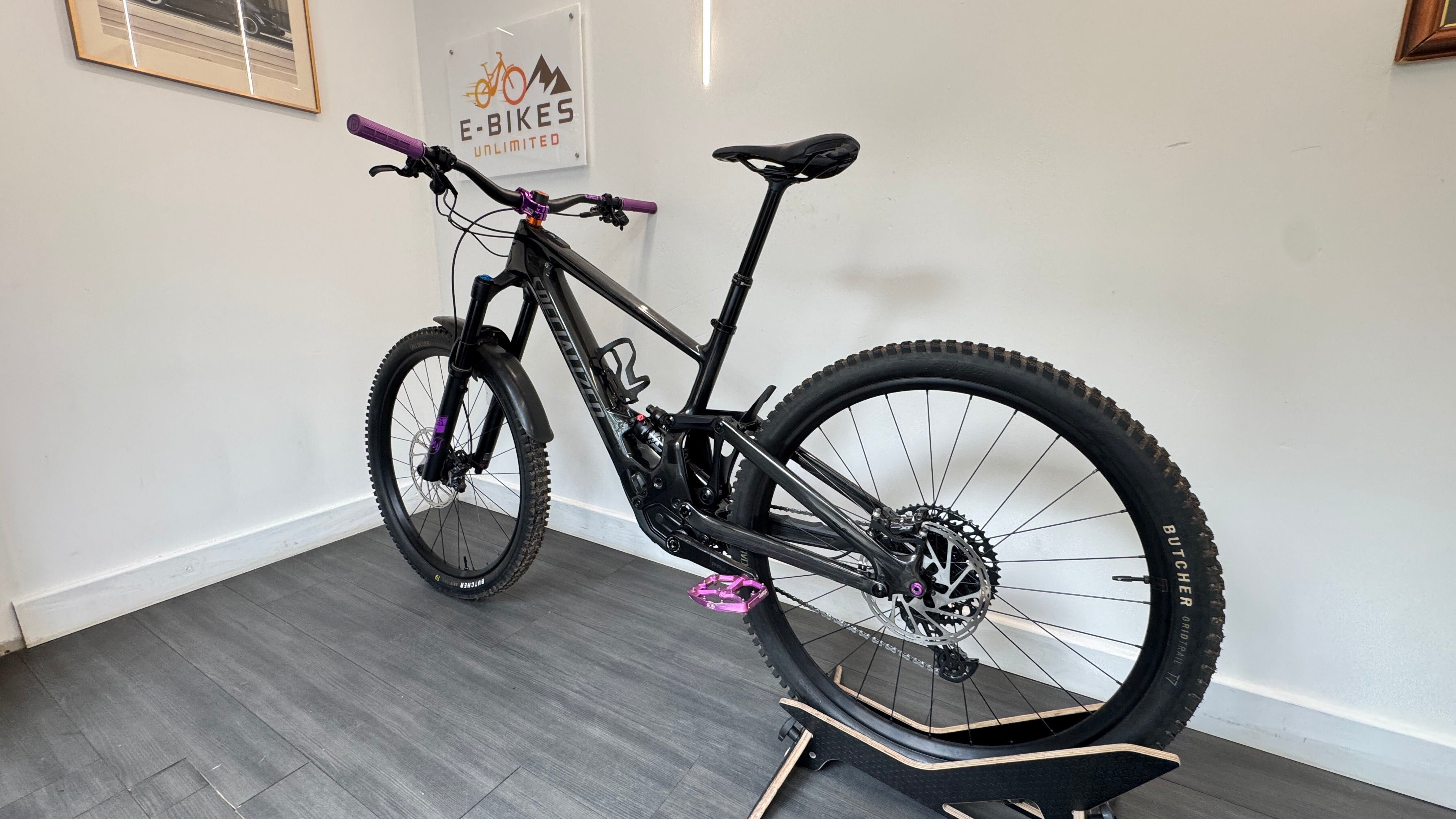 Specialized Turbo Kenevo SL Comp S3 Medium/Large Electric Mountain Bike Ebike - Gloss Smoke SRAM AXS Deity upgrades