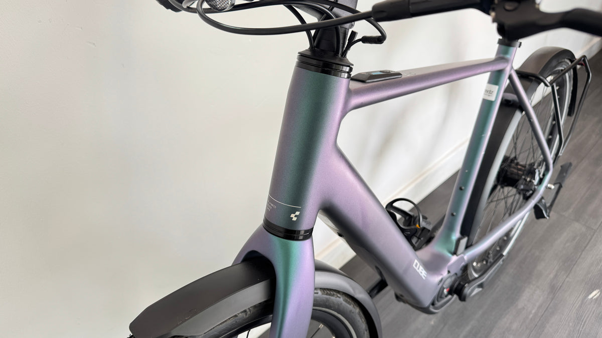 2026 Cube Editor Hybrid SLT 400X FE 58cm LARGE Electric Bike With Belt Drive & Hub Gears In Smaragd Grey & Prism