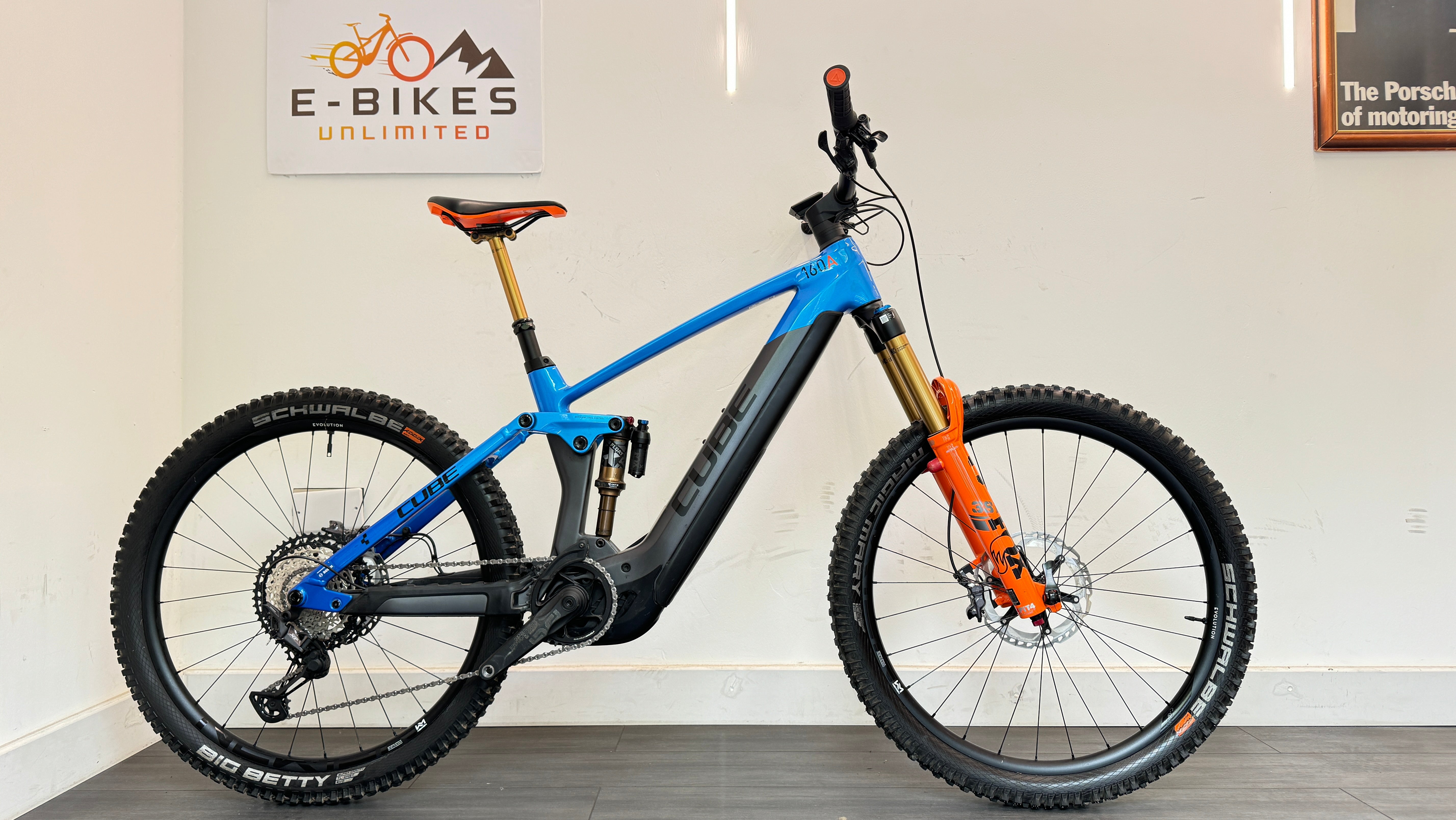2024 Cube Stereo Hybrid 160 MEDIUM HPC Actionteam 750Wh EBike Only 91 mile Burgtec