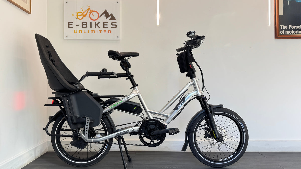 Tern HSD S+ Performance Electric Bike Enviolo Automatic Belt Drive Cargo Bike 228 miles RRP £5200