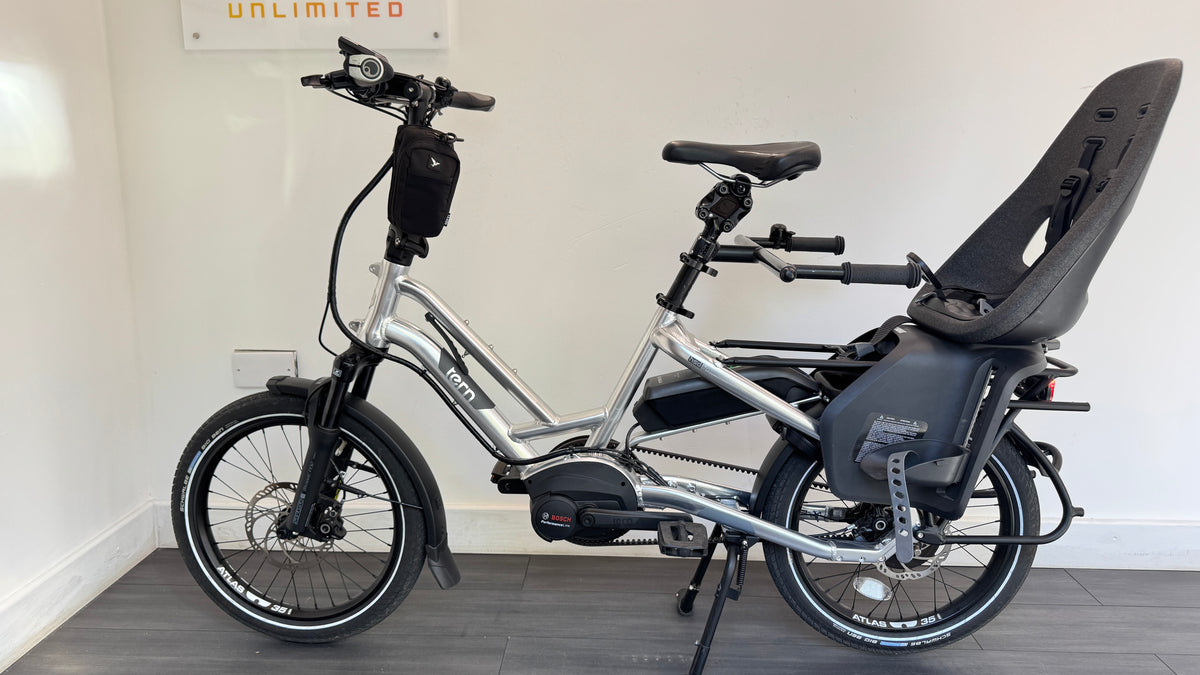 Tern HSD S+ Performance Electric Bike Enviolo Automatic Belt Drive Cargo Bike 228 miles RRP £5200