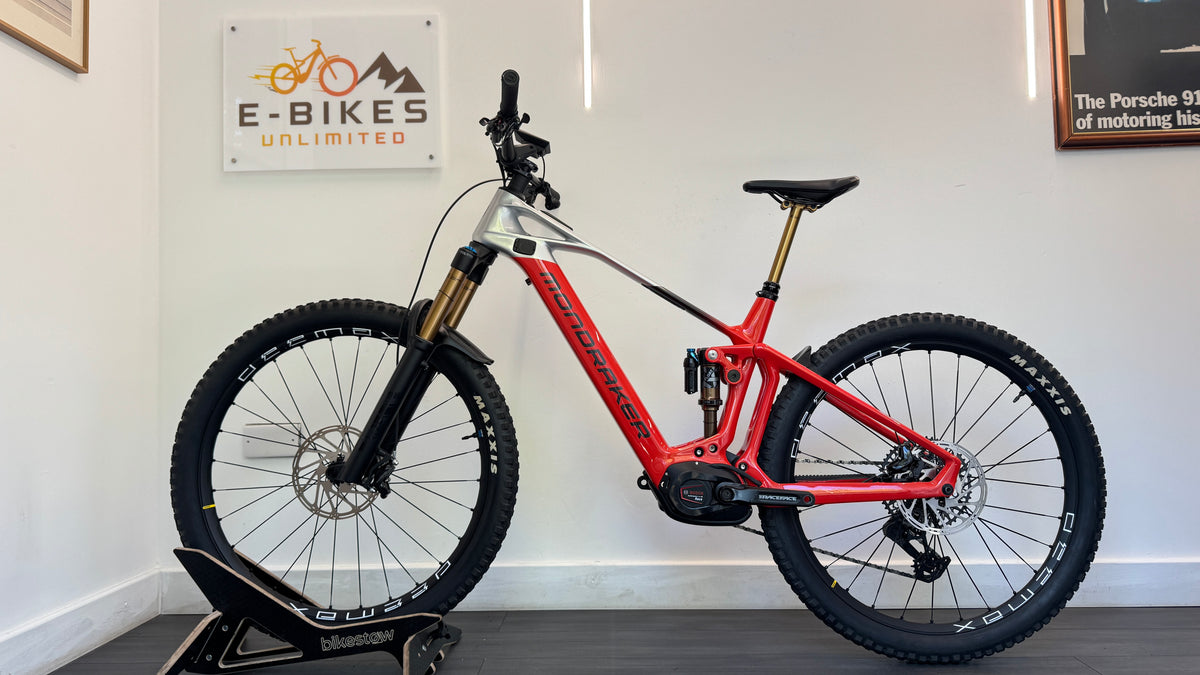 Mondraker Crafty Carbon RR Electric Bike LARGE Red/Silver/Grey Bosch Volspeed Kiox 500 Excellent