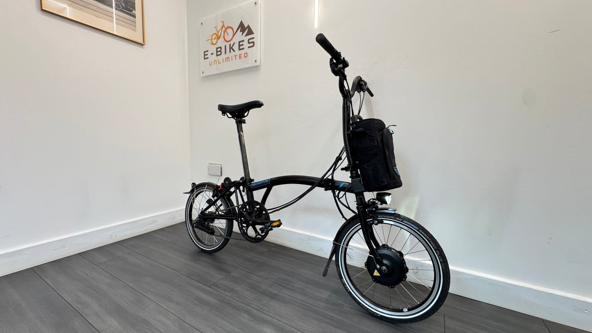Brompton Electric M6L Folding Bike - Black - 2022 BRAND NEW Motor fitted