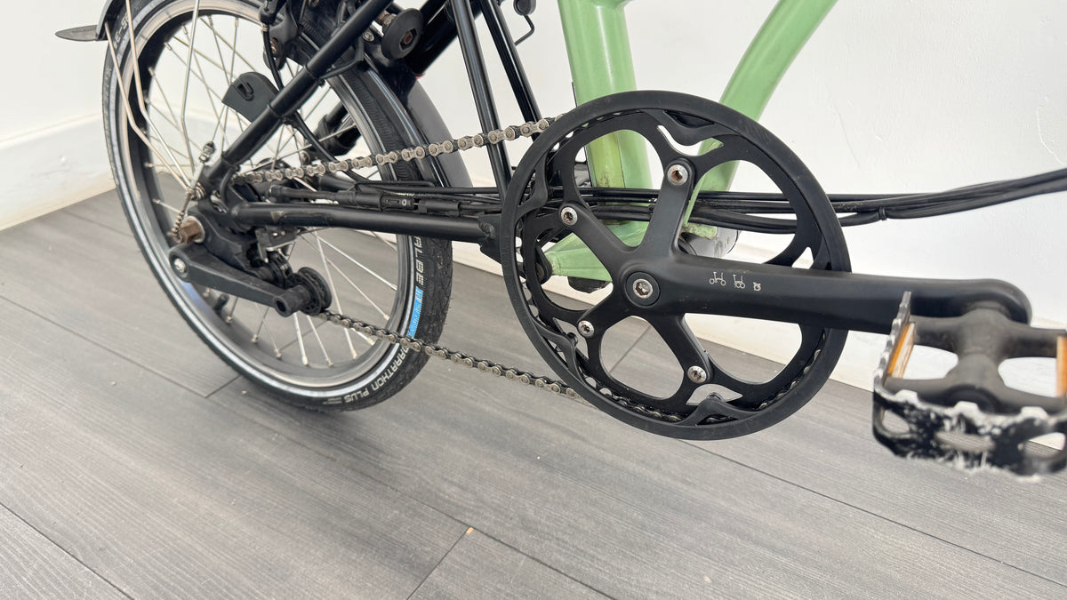 Brompton M6L C-Line Electric Folding Bike - Turkish Green / Black Ebike Telescopic post