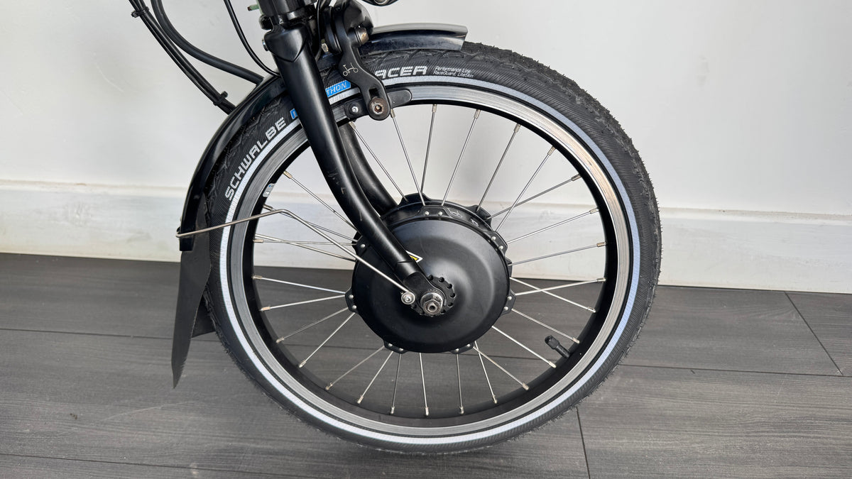 Brompton M6L C-Line Electric Folding Bike - Turkish Green / Black Ebike Telescopic post