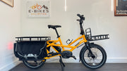 Tern GSD S00 Electric Cargo Bike 500Wh Enviolo drive – Yellow ONLY 8 Miles use Extras Included