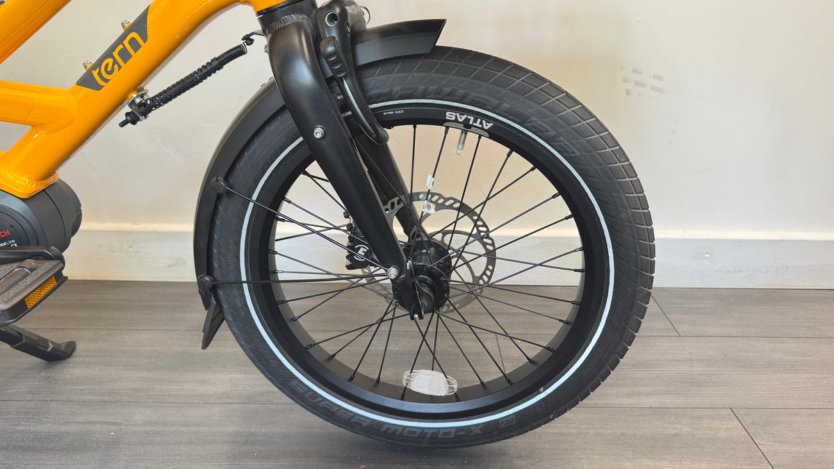 Tern GSD S00 Electric Cargo Bike 500Wh Enviolo drive – Yellow ONLY 8 Miles use Extras Included