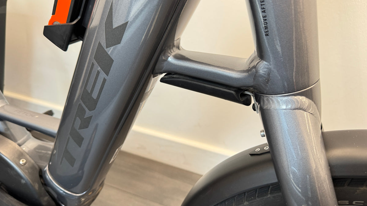 Trek Fetch+ 2 Galactic Grey 41 Bosch Cargo Electric Bike Cargo Bike With Baskets and Pannier Kit Rack Fetch+ 2