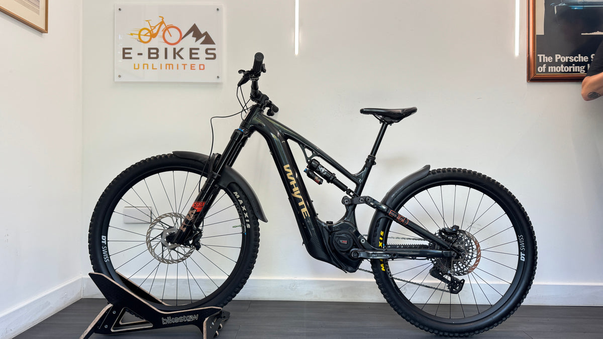 Whyte Bikes E-160 RSX MEDIUM Trail/Enduro Electric Mountain Bike 2024 Matt Black and Orange