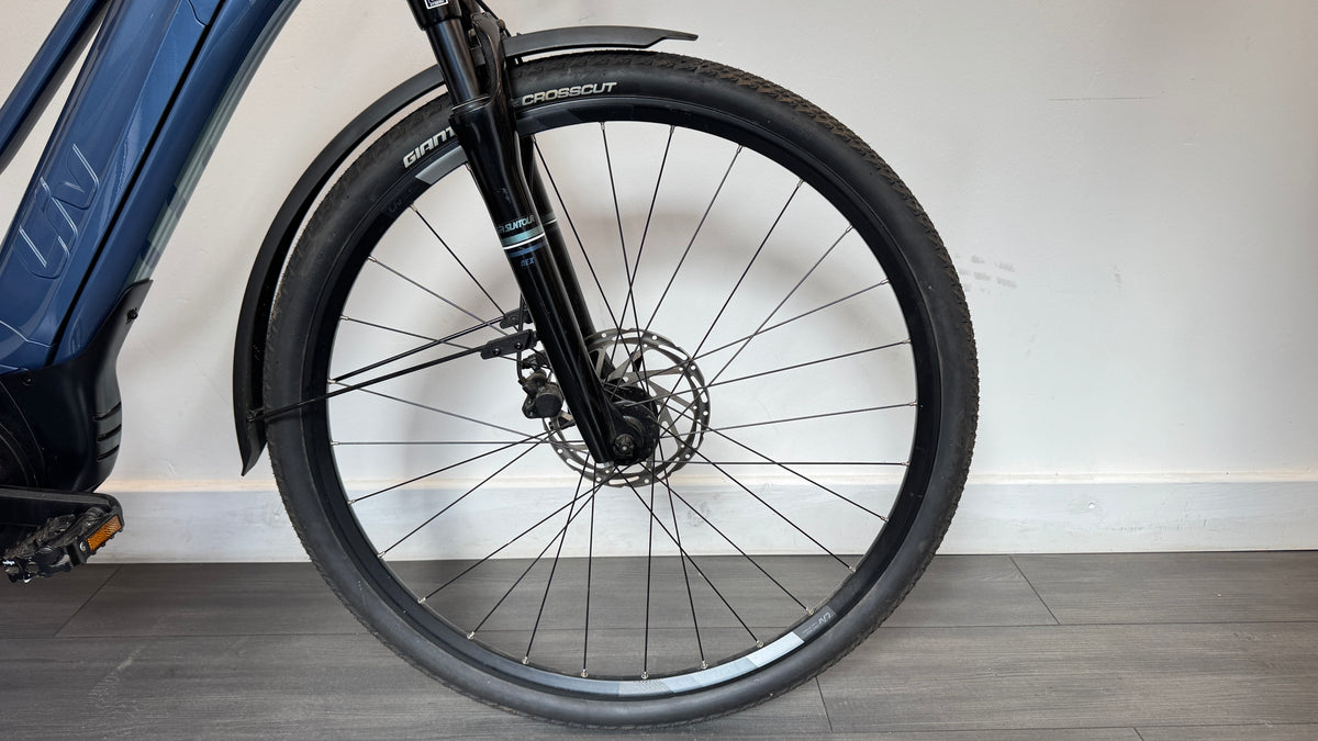 Giant Liv Rove E+ SMALL Blue Ashes Hybrid Ebike Electric Bike Acid Mudguards Rear Carrier