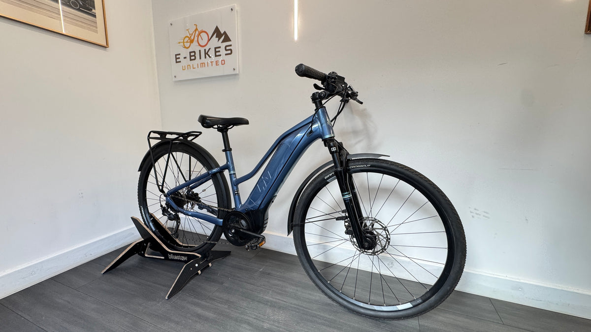 Giant Liv Rove E+ SMALL Blue Ashes Hybrid Ebike Electric Bike Acid Mudguards Rear Carrier