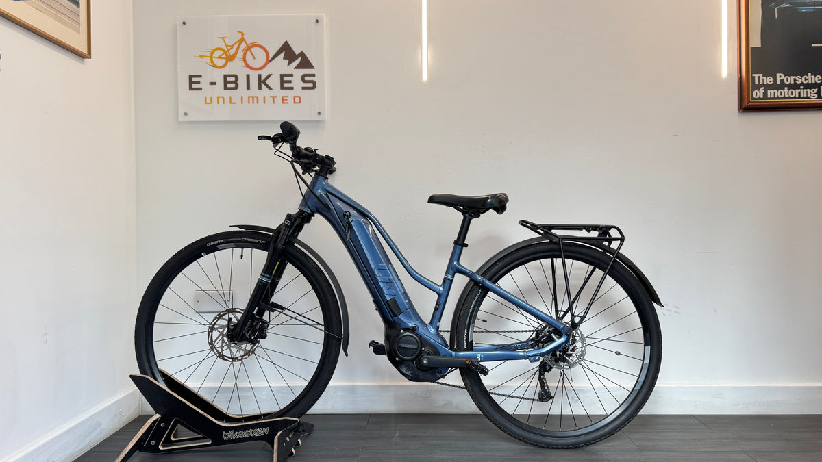 Giant Liv Rove E+ SMALL Blue Ashes Hybrid Ebike Electric Bike Acid Mudguards Rear Carrier
