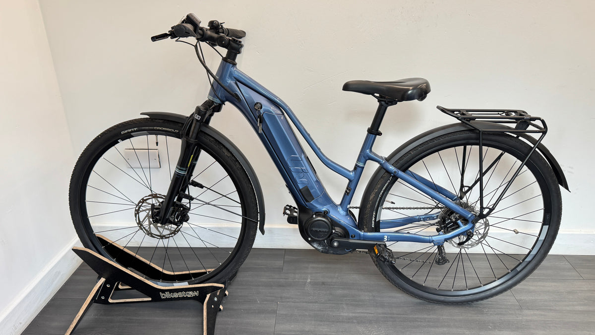 Giant Liv Rove E+ SMALL Blue Ashes Hybrid Ebike Electric Bike Acid Mudguards Rear Carrier
