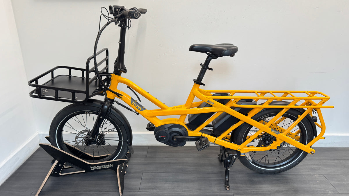 Tern GSD S00 Electric Cargo Bike 2 x 500Wh Batteries Enviolo drive – Yellow ONLY 1775 miles