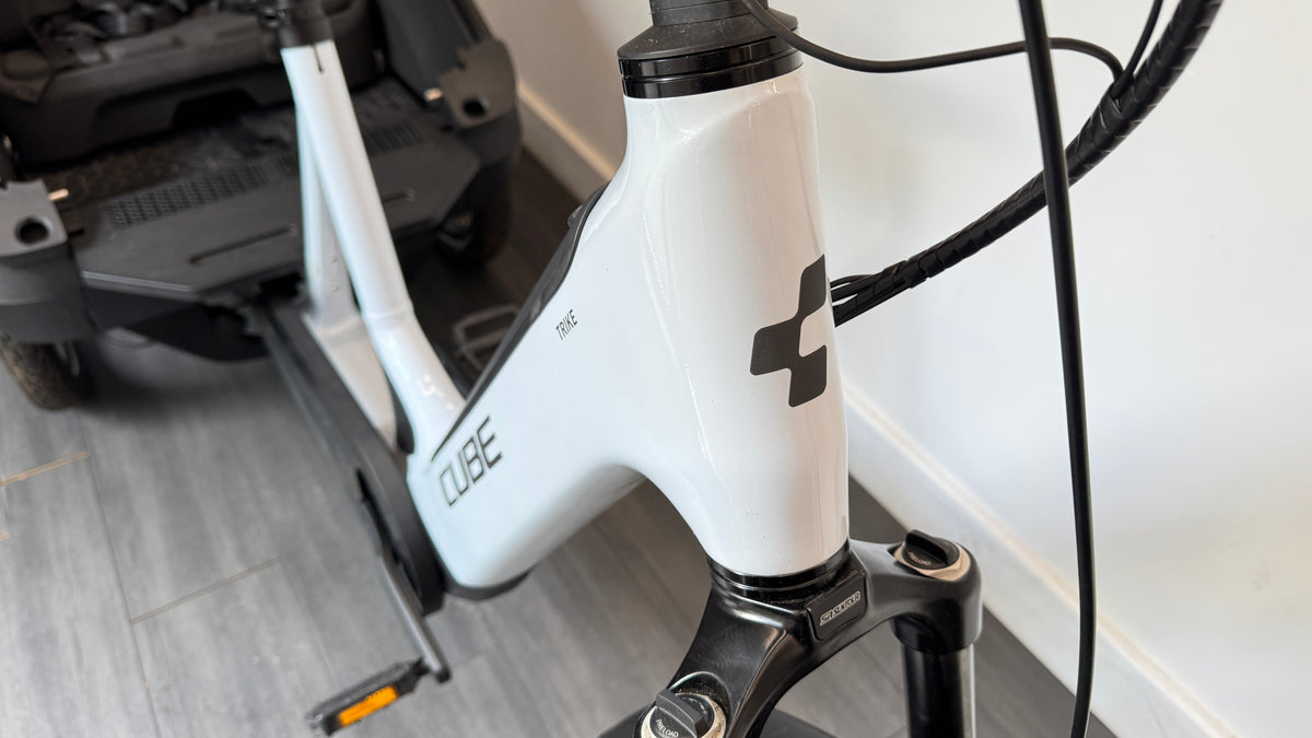 Cube Trike Family Hybrid 750Wh Enviolo Electric Cargo Bike In White Reflex RRP £4499