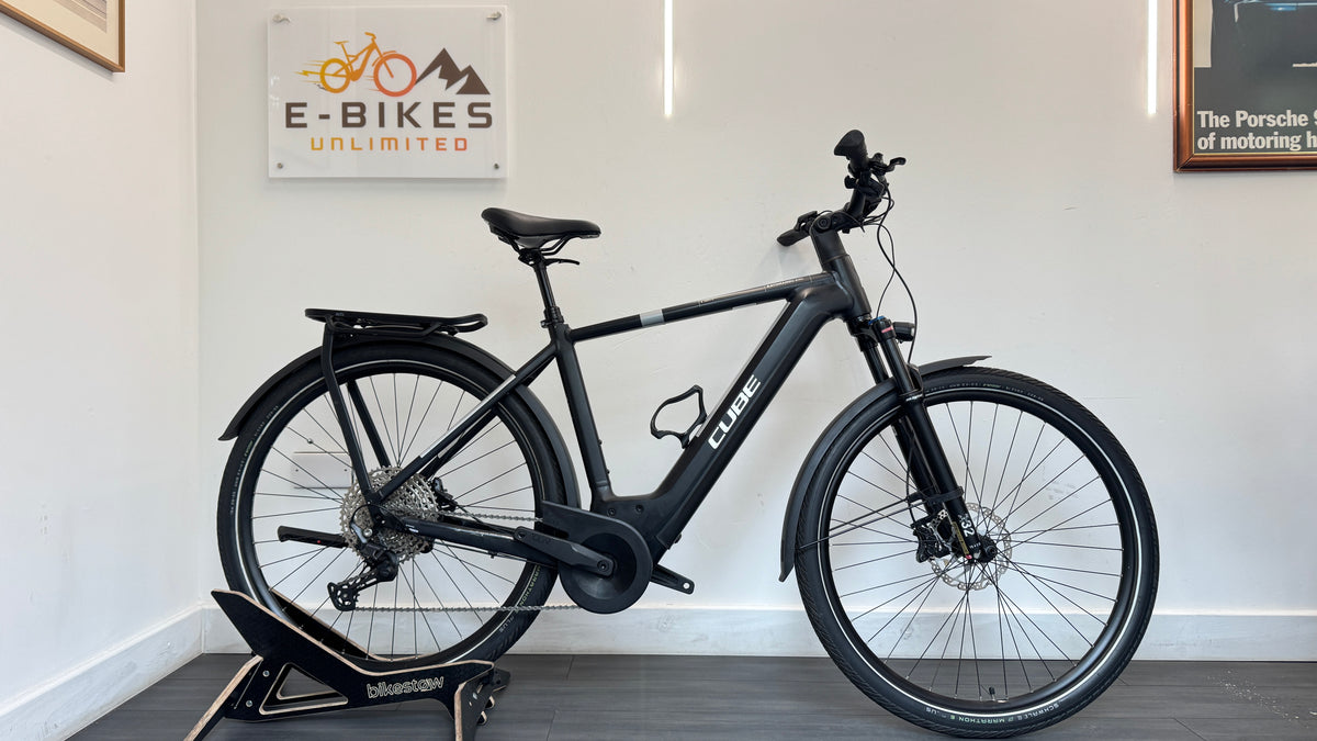 Cube Kathmandu Hybrid EXC 750 Electric Bike Black/Silver MEDIUM Bosch Gen 4 Shimano Deore
