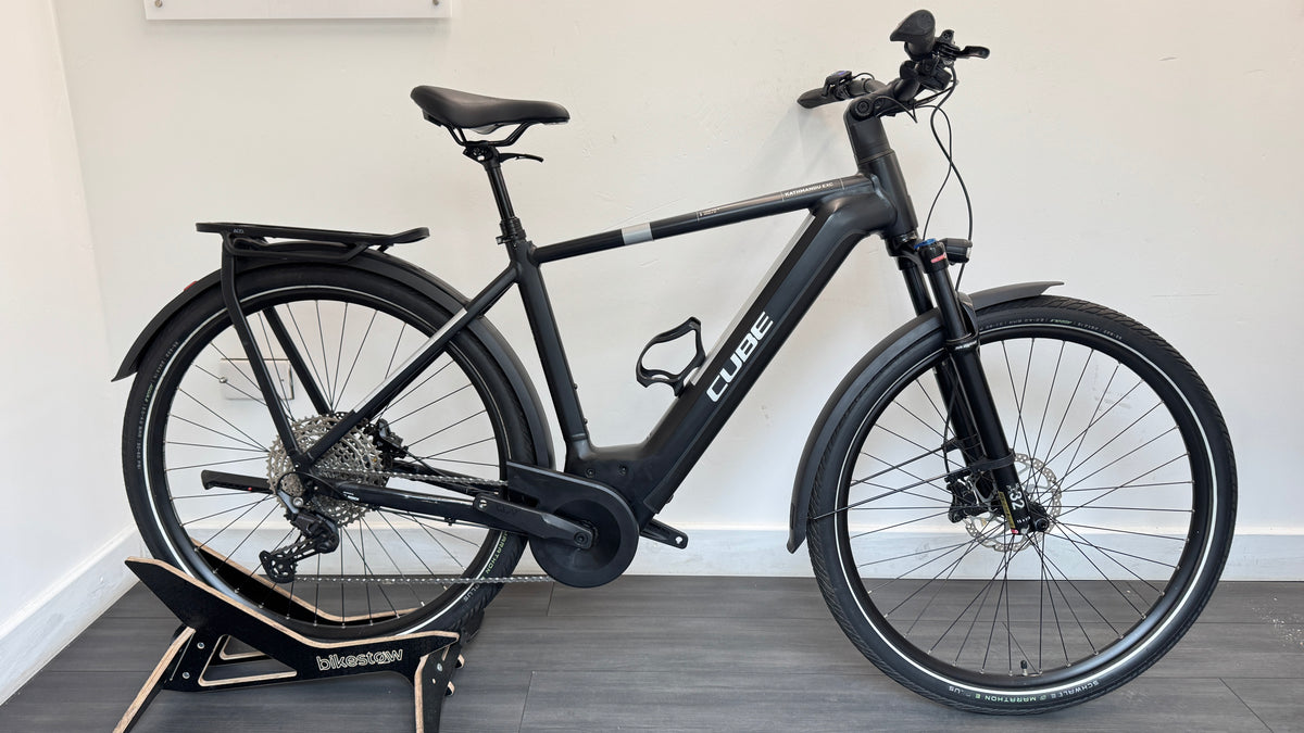 Cube Kathmandu Hybrid EXC 750 Electric Bike Black/Silver MEDIUM Bosch Gen 4 Shimano Deore