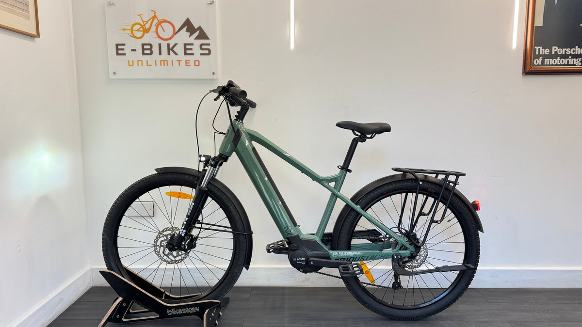 Moustache Samedi 27 Xroad MEDIUM Bosch Active Line Plus 400Wh Excellent Condition - Green