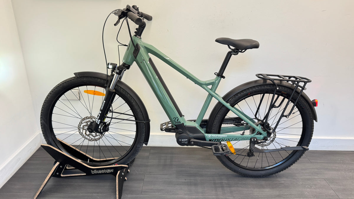 Moustache Samedi 27 Xroad MEDIUM Bosch Active Line Plus 400Wh Excellent Condition - Green