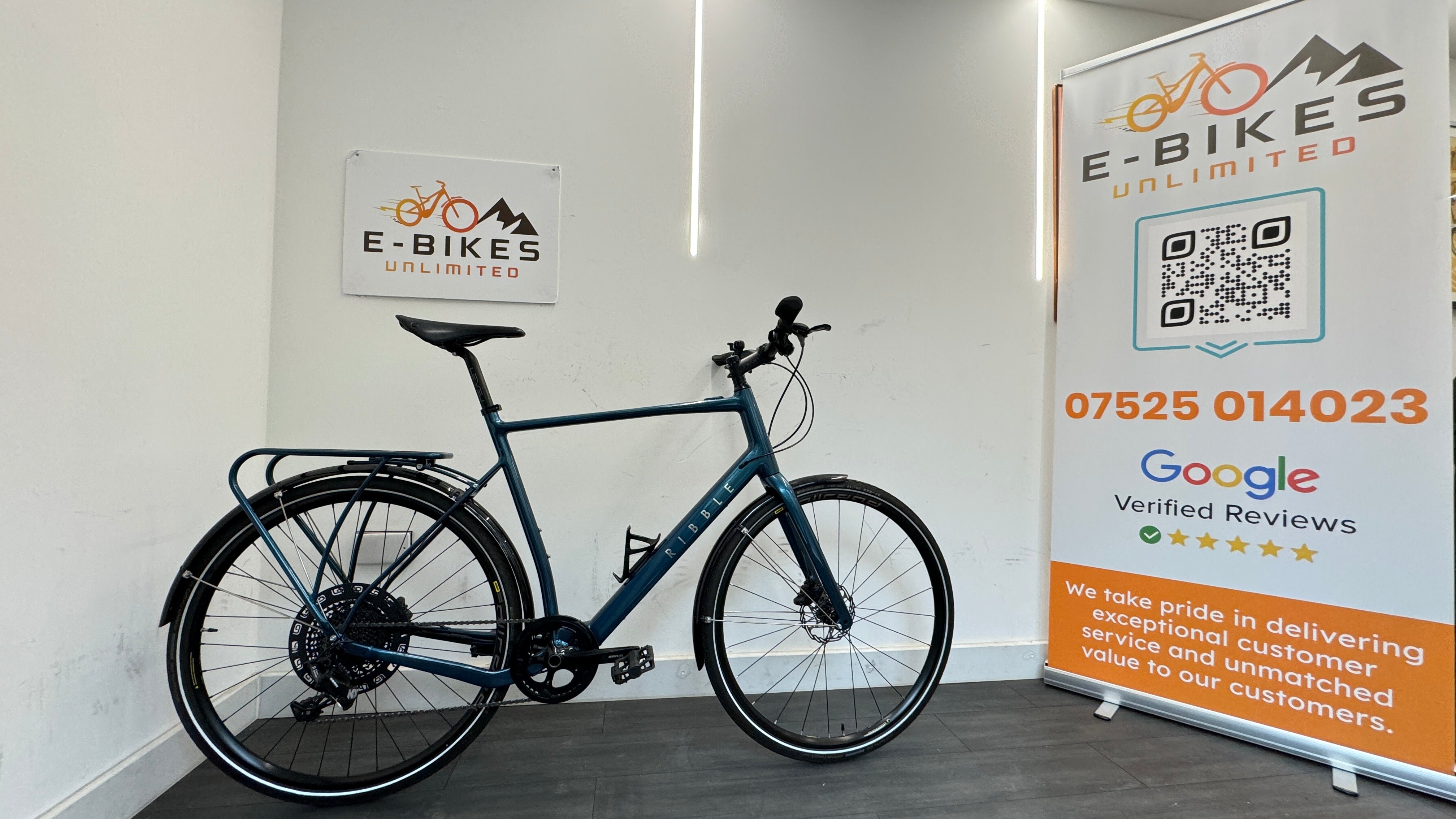 Ribble Hybrid AL e - EXTRA LARGE Petrol Blue SRAM NX Mahle system NEW BATTERY FITTED WARRANTY