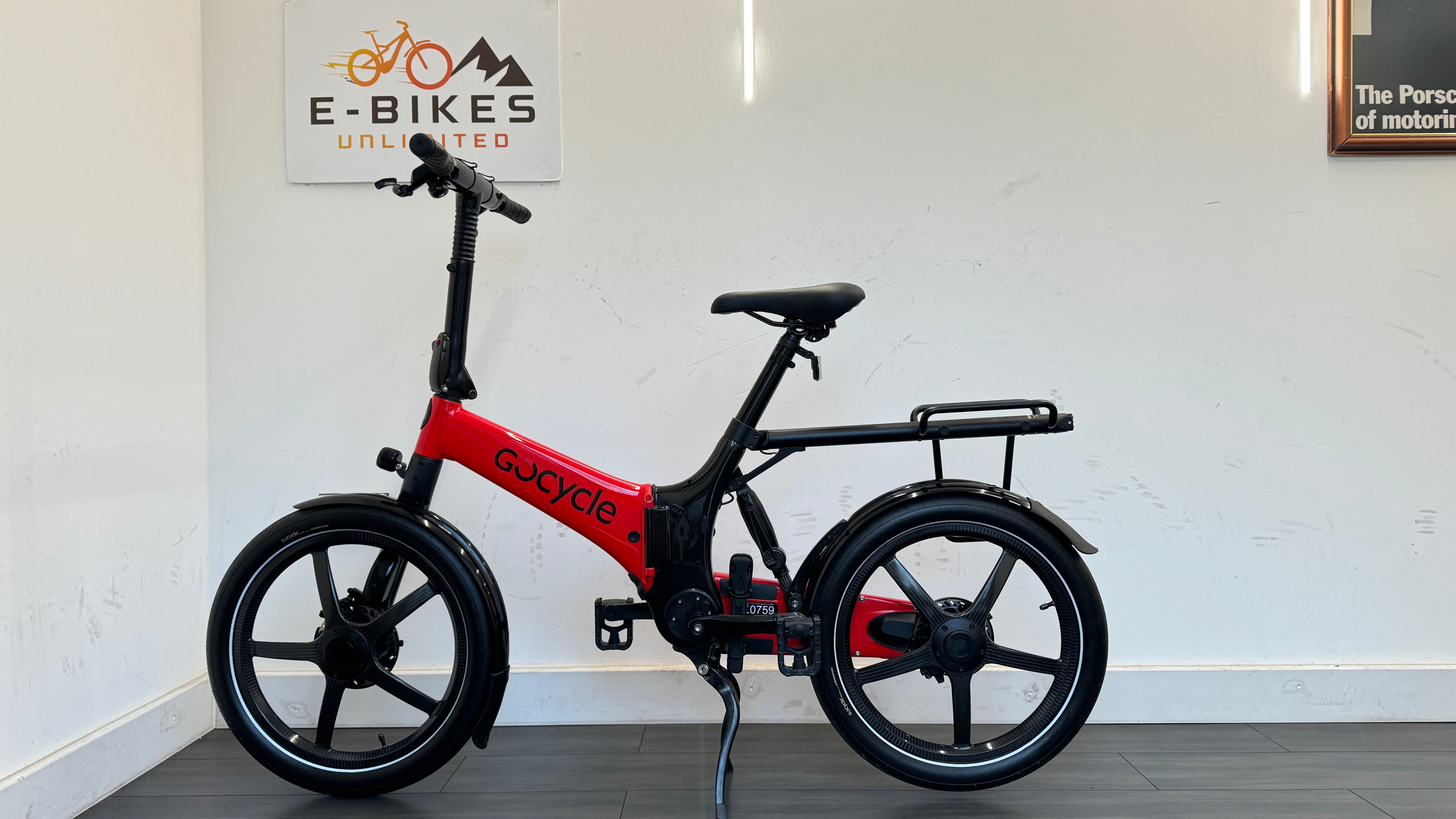 Gocycle G4i+ Carbon Fibre Folding bike Rear rack AVAILABLE NOW with accessories