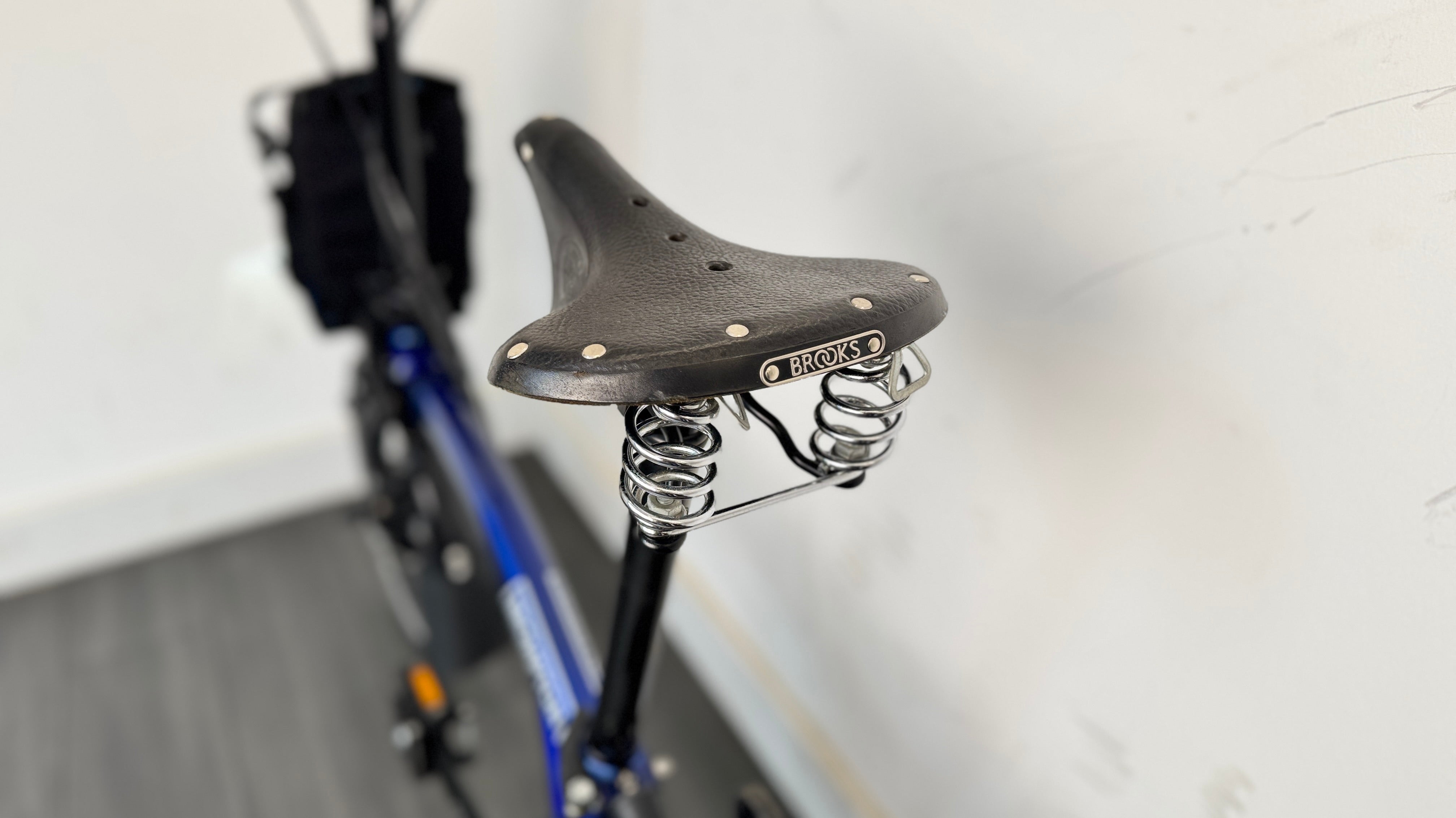 Brompton C-Line Electric Bike 6 Speed Bolt Blue Lacquer Pannier bag Brooks saddle