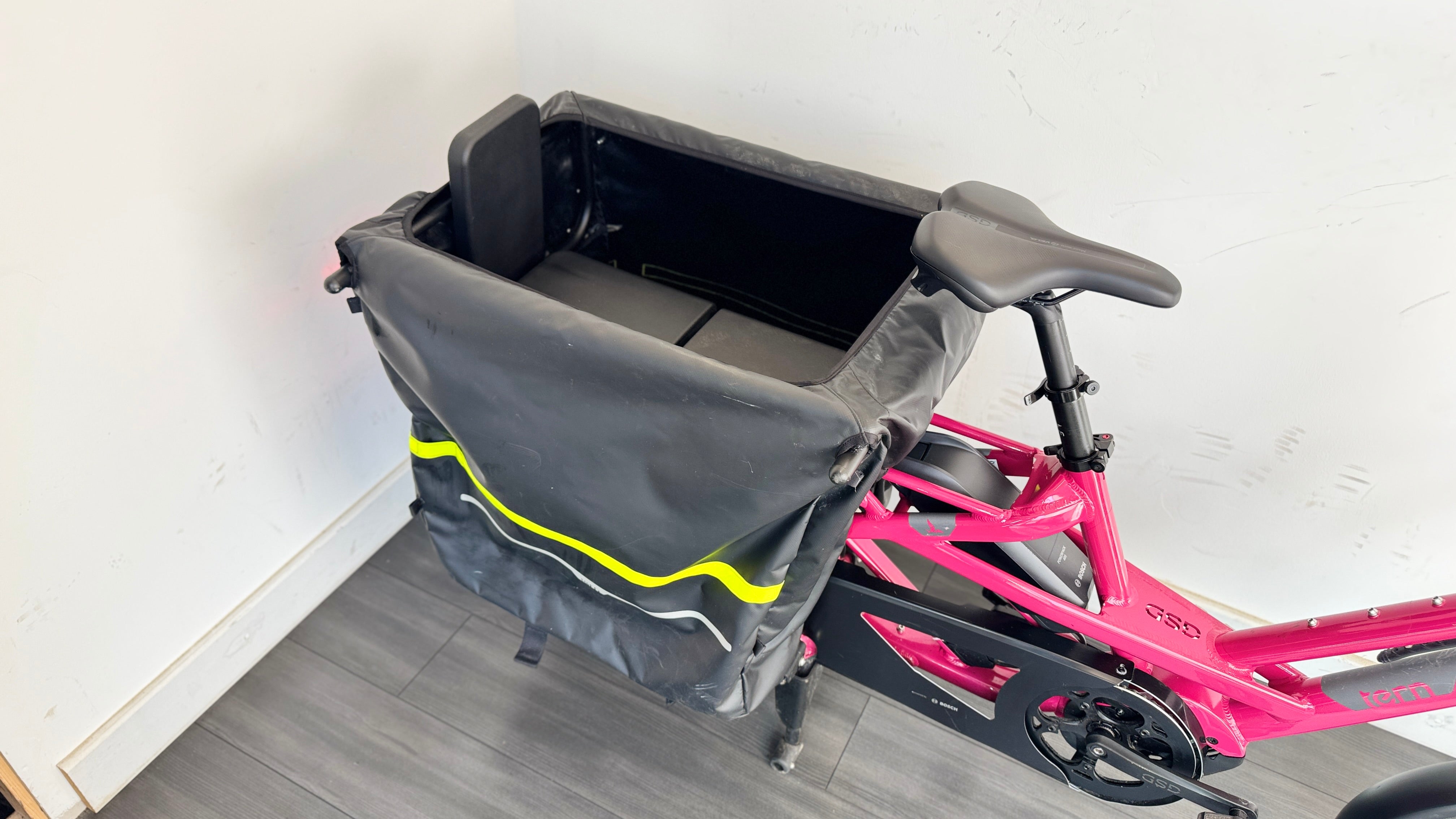 Tern GSD S10 Gen 2 LR Cargo Electric Bike Dragonfruit Clubhouse Storm box Steps 230 miles