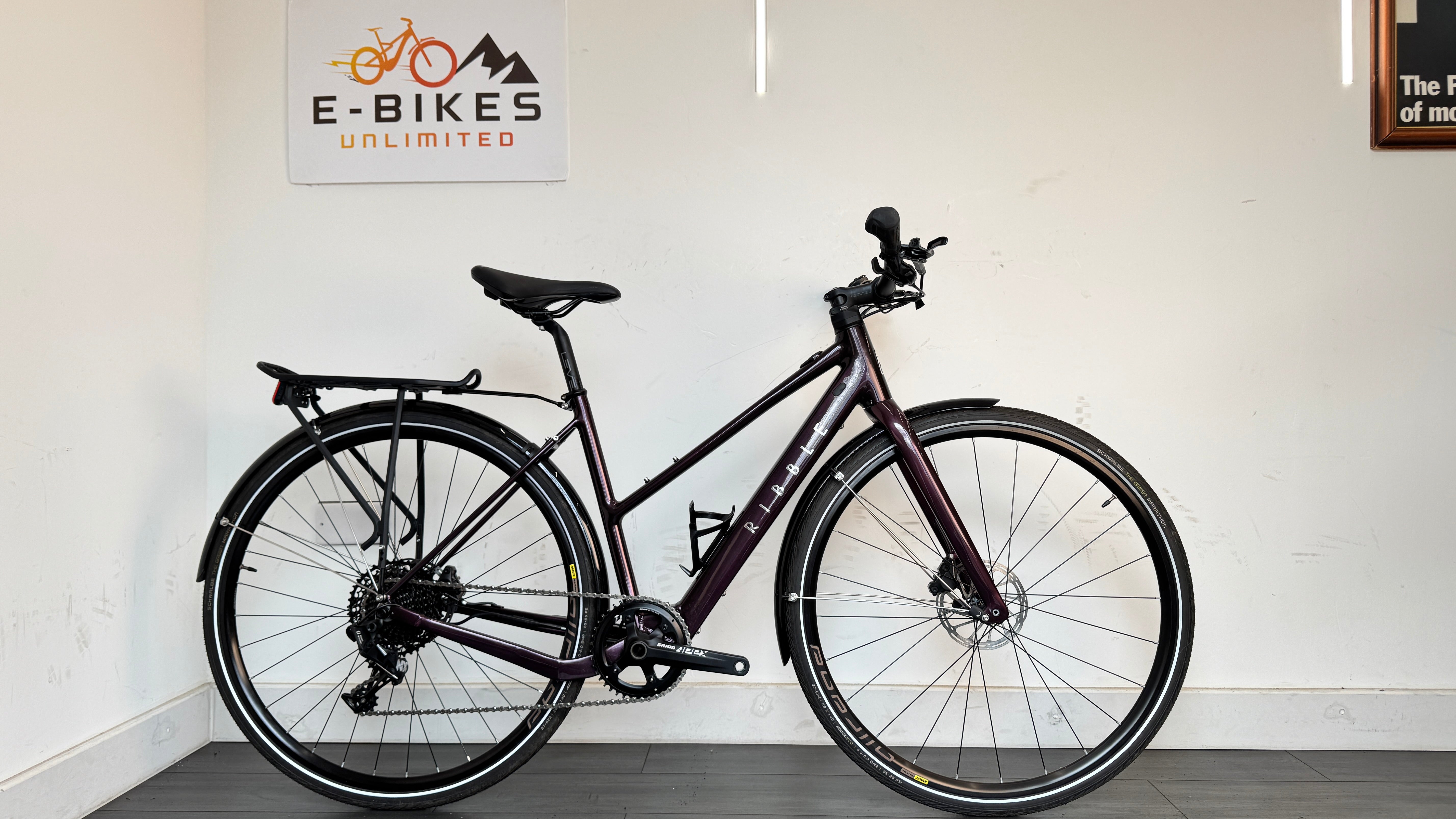 Ribble Hybrid AL e Step Through SMALL lightweight Electric Bike 63 miles with Pannier Bag