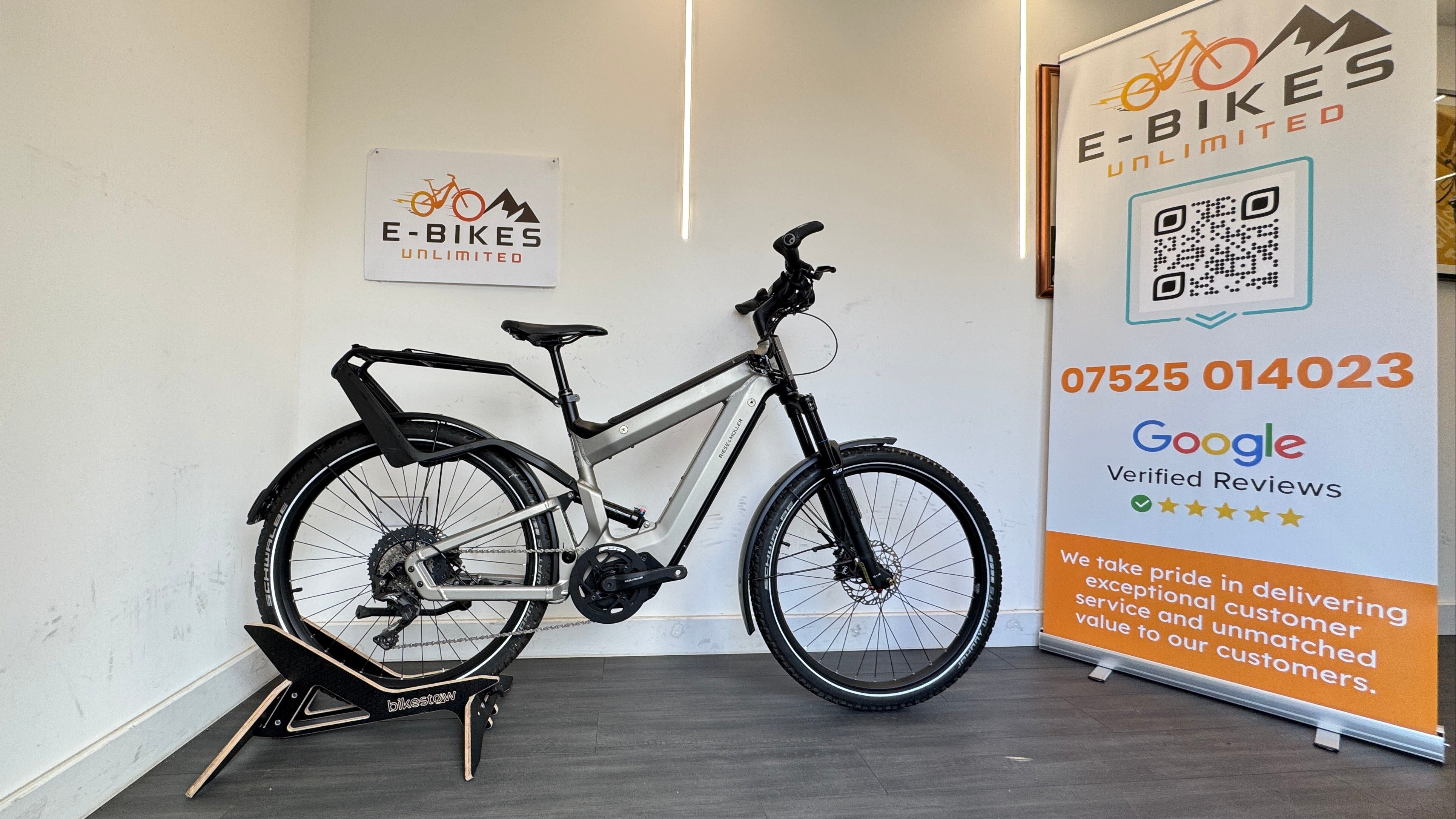 Riese and Muller Superdelite GT touring ELECTRIC Bike SMALL/MEDIUM 47cm Silver 681 miles