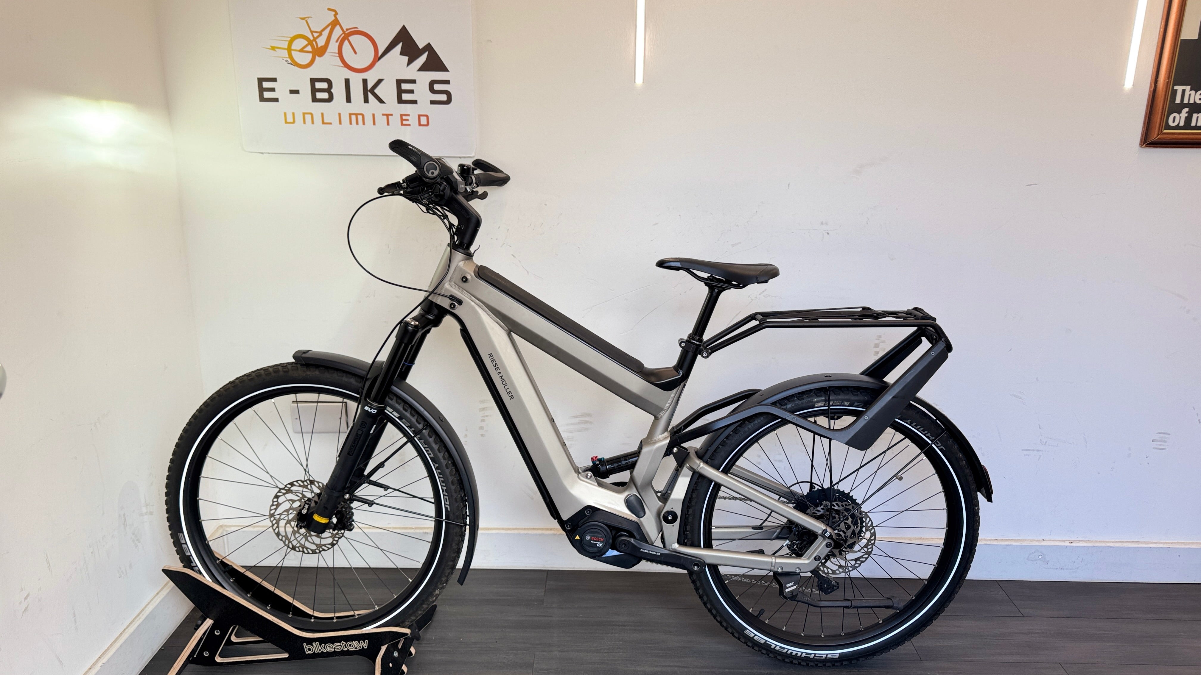 Riese and Muller Superdelite GT touring ELECTRIC Bike SMALL/MEDIUM 47cm Silver 681 miles