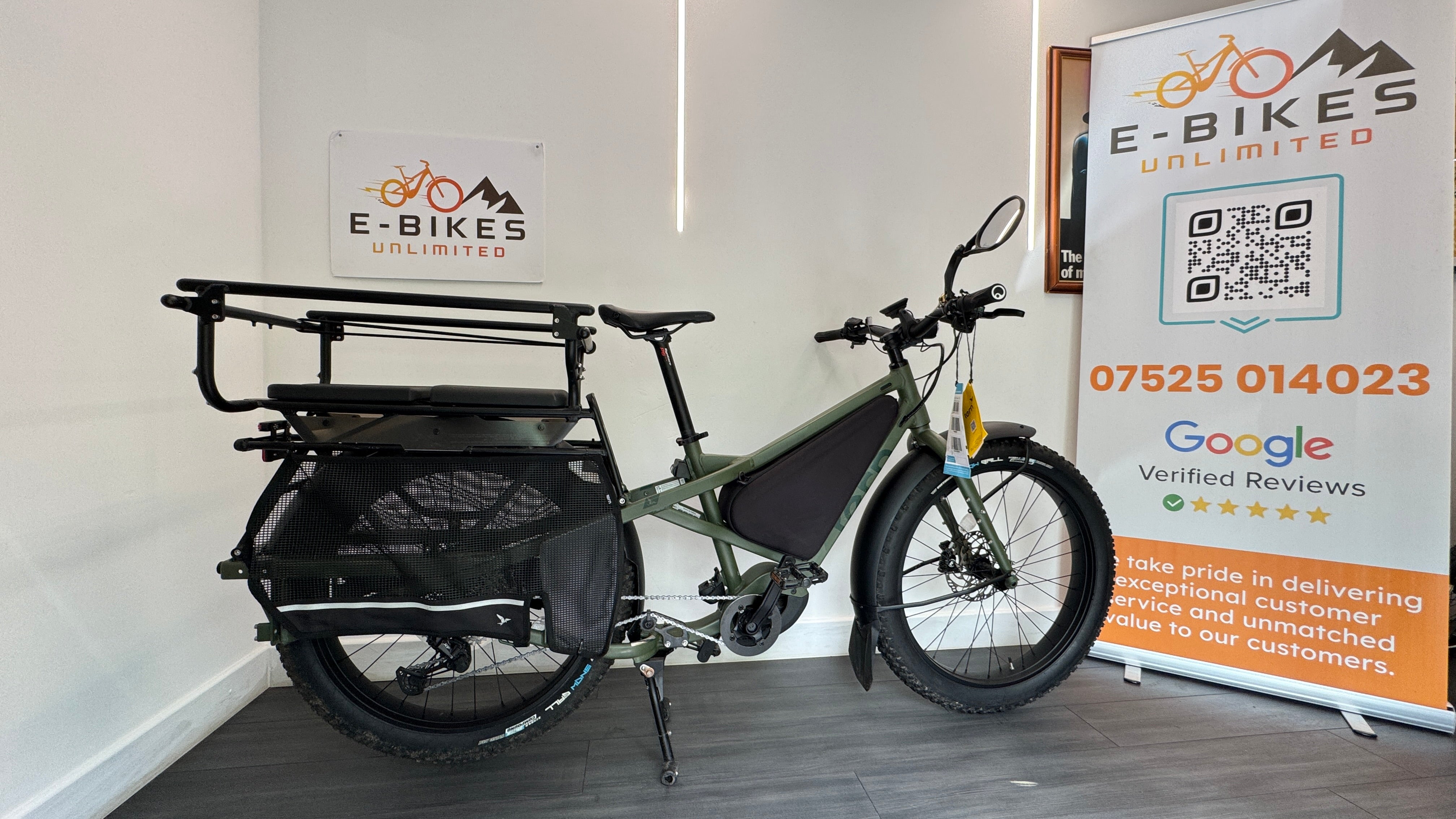 Tern Orox S12 LR Gen 1 27.5" Electric Bike Cargo Bike Pine MEDIUM Bosch 800