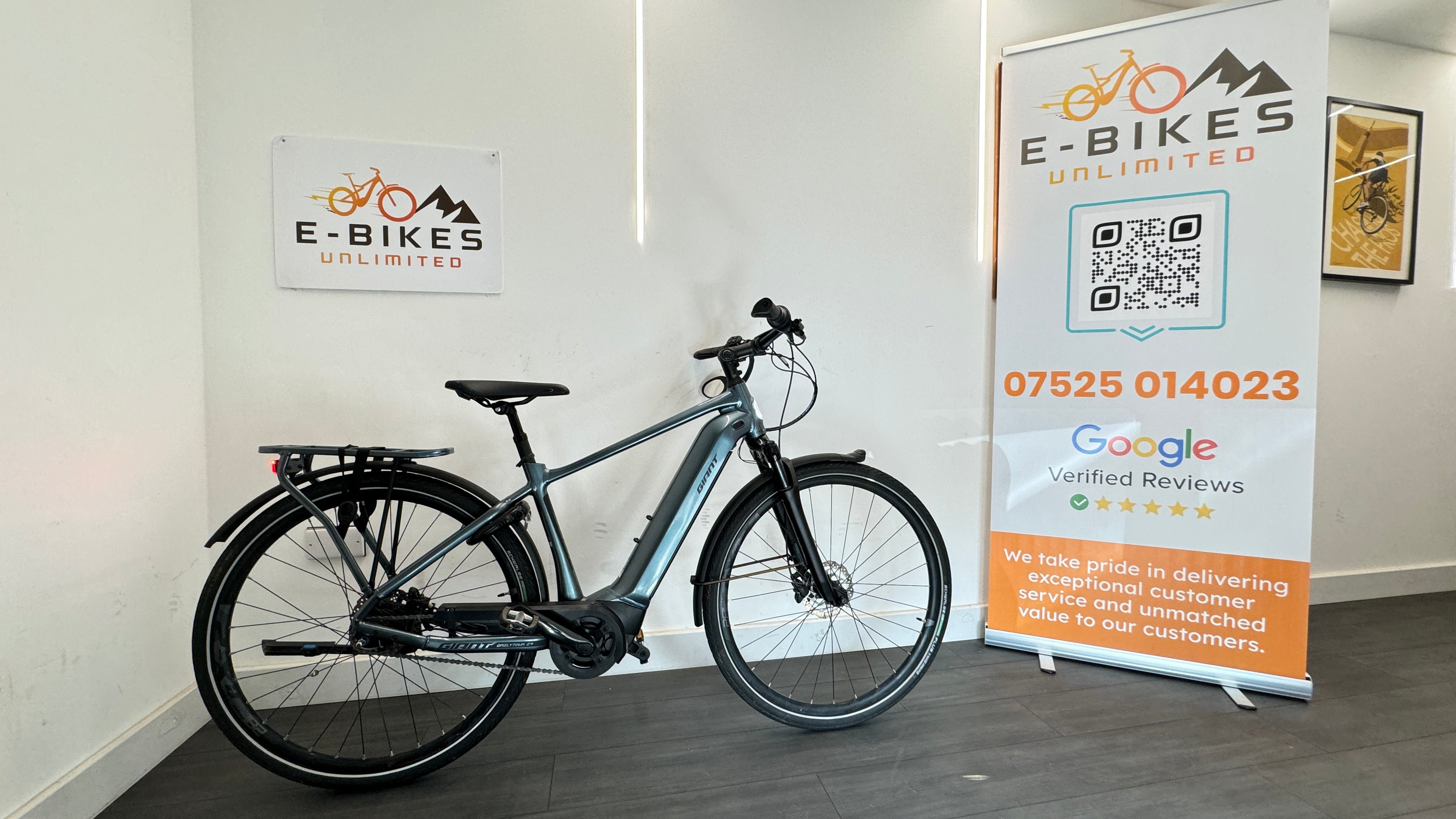 Giant DailyTour E+ 2 SMALL Dash D GTS Electric Bike Touring Steel Blue