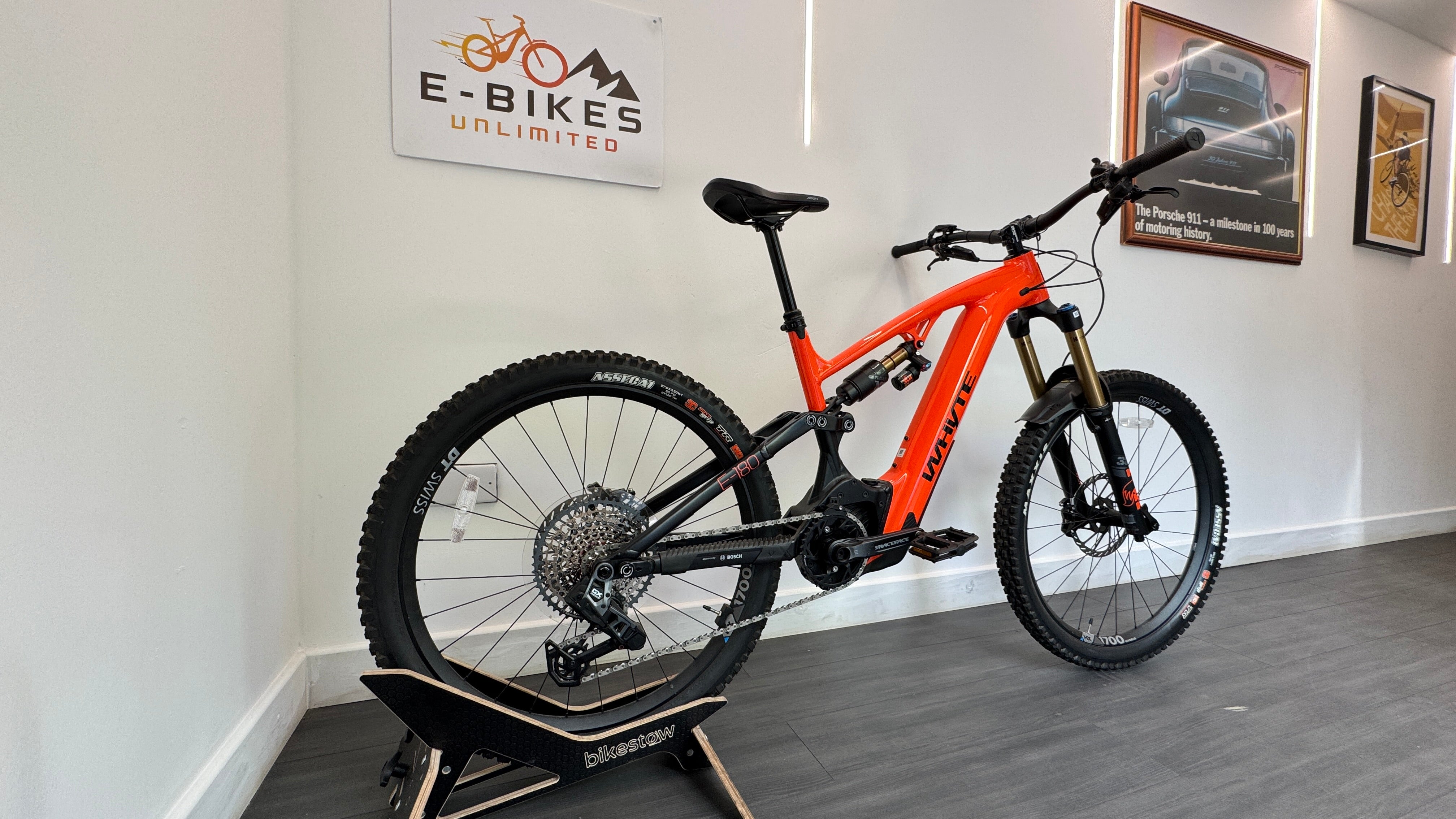 2025  Whyte E-180 RSX 29er/27.5 LARGE Electric Mountain Bike - Gloss Orange/Matt Black ONLY 60 miles