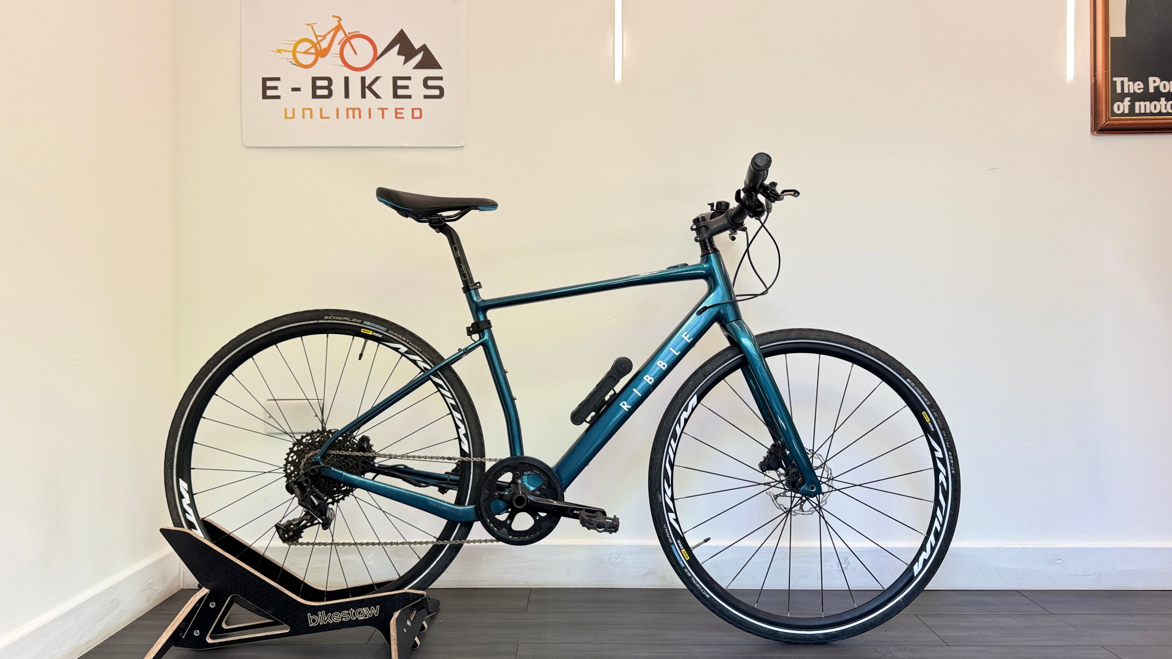 Ribble Al e hybrid MEDIUM Petrol Blue Electric Bike 753 miles Mahle X35 RRP £2950