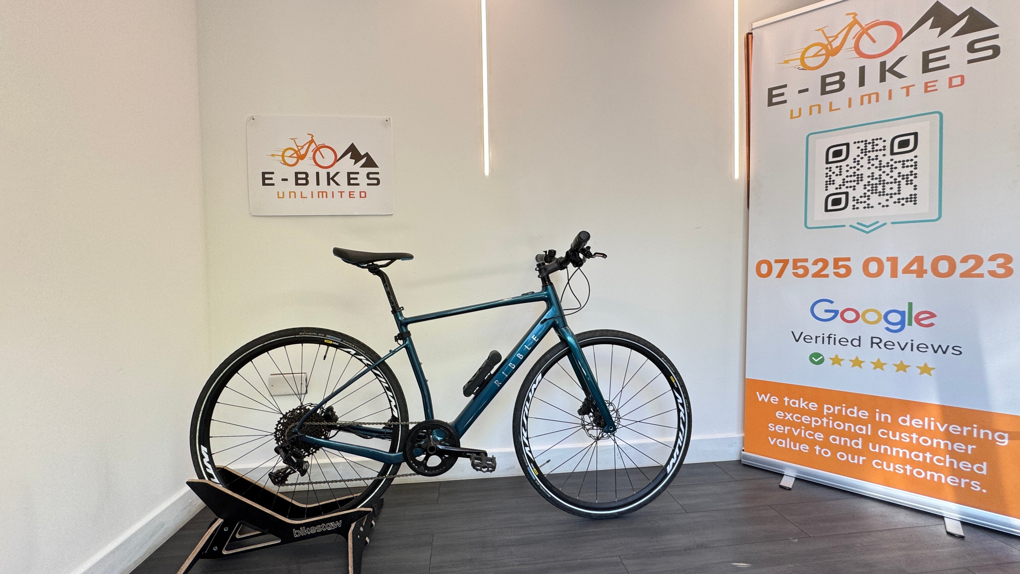 Ribble Al e hybrid MEDIUM Petrol Blue Electric Bike 753 miles Mahle X35 RRP £2950
