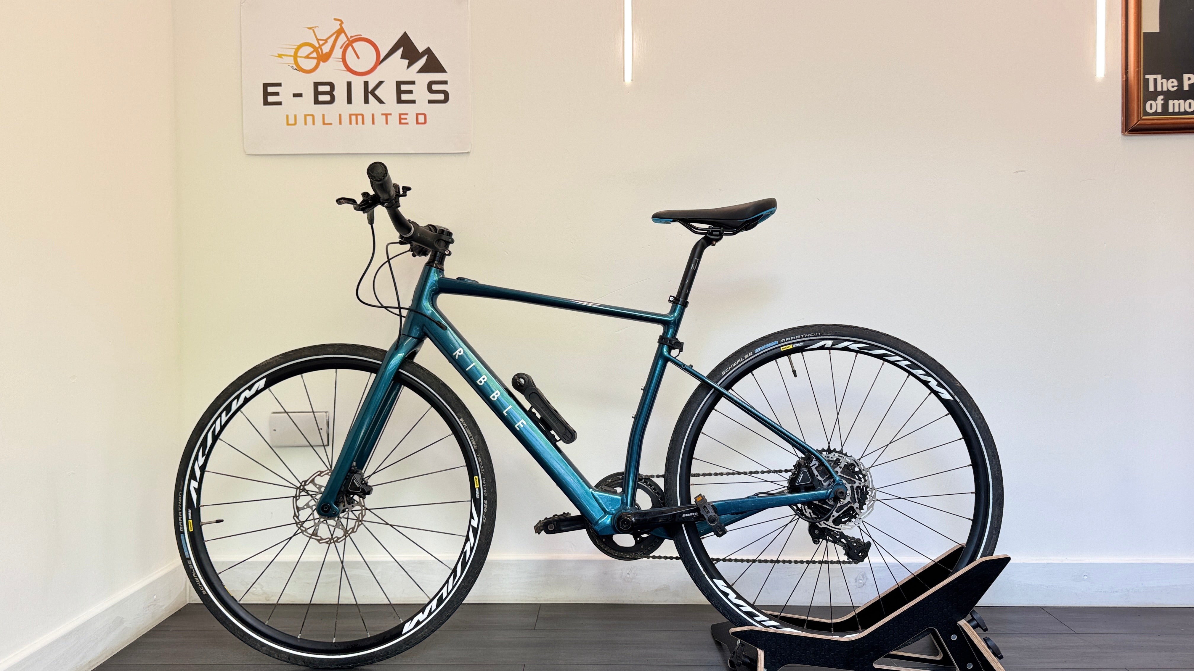 Ribble Al e hybrid MEDIUM Petrol Blue Electric Bike 753 miles Mahle X35 RRP £2950