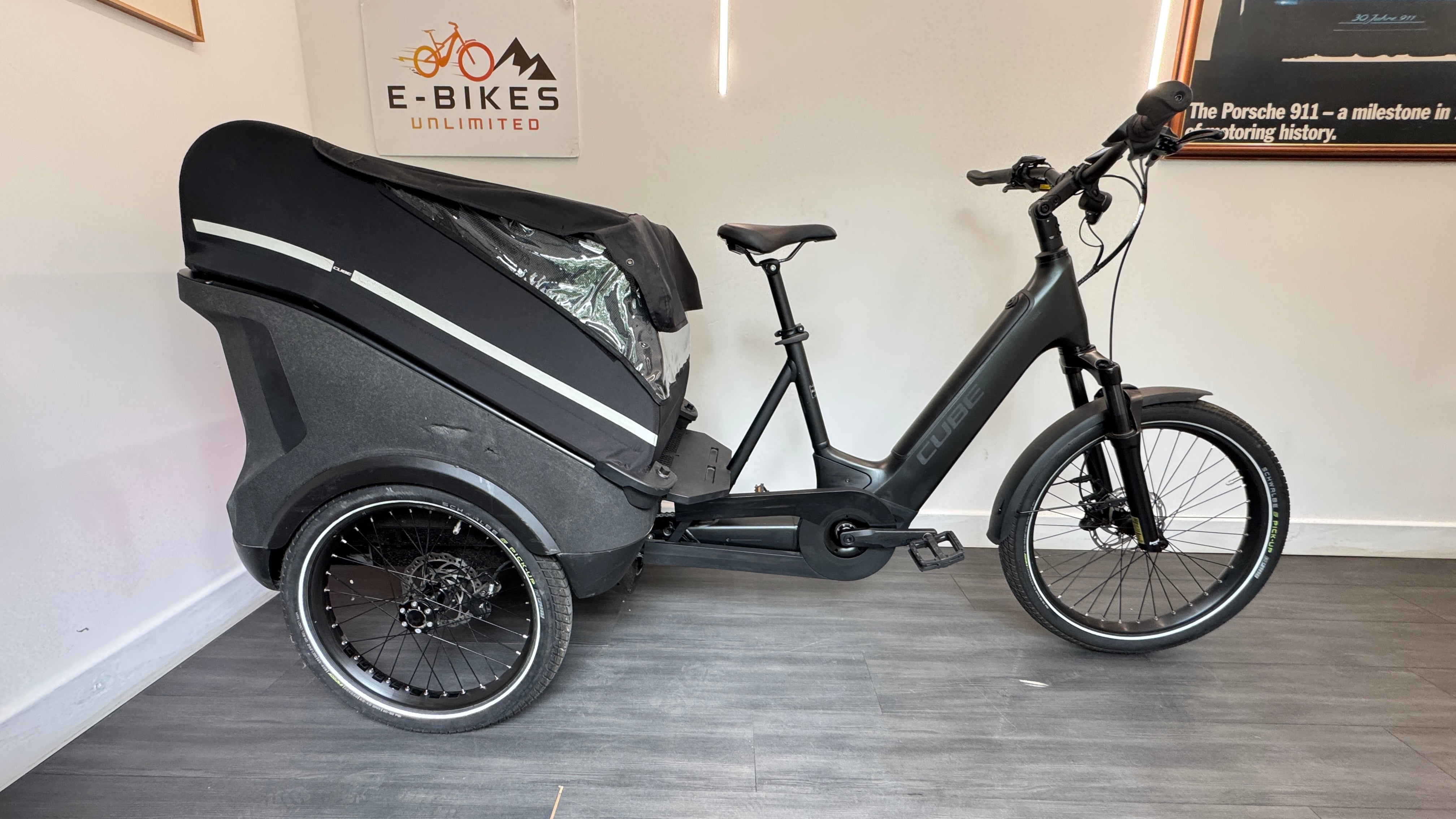 Cube Trike Family Hybrid 750Wh Enviolo Electric Cargo Bike In Swamp Grey RRP £3999