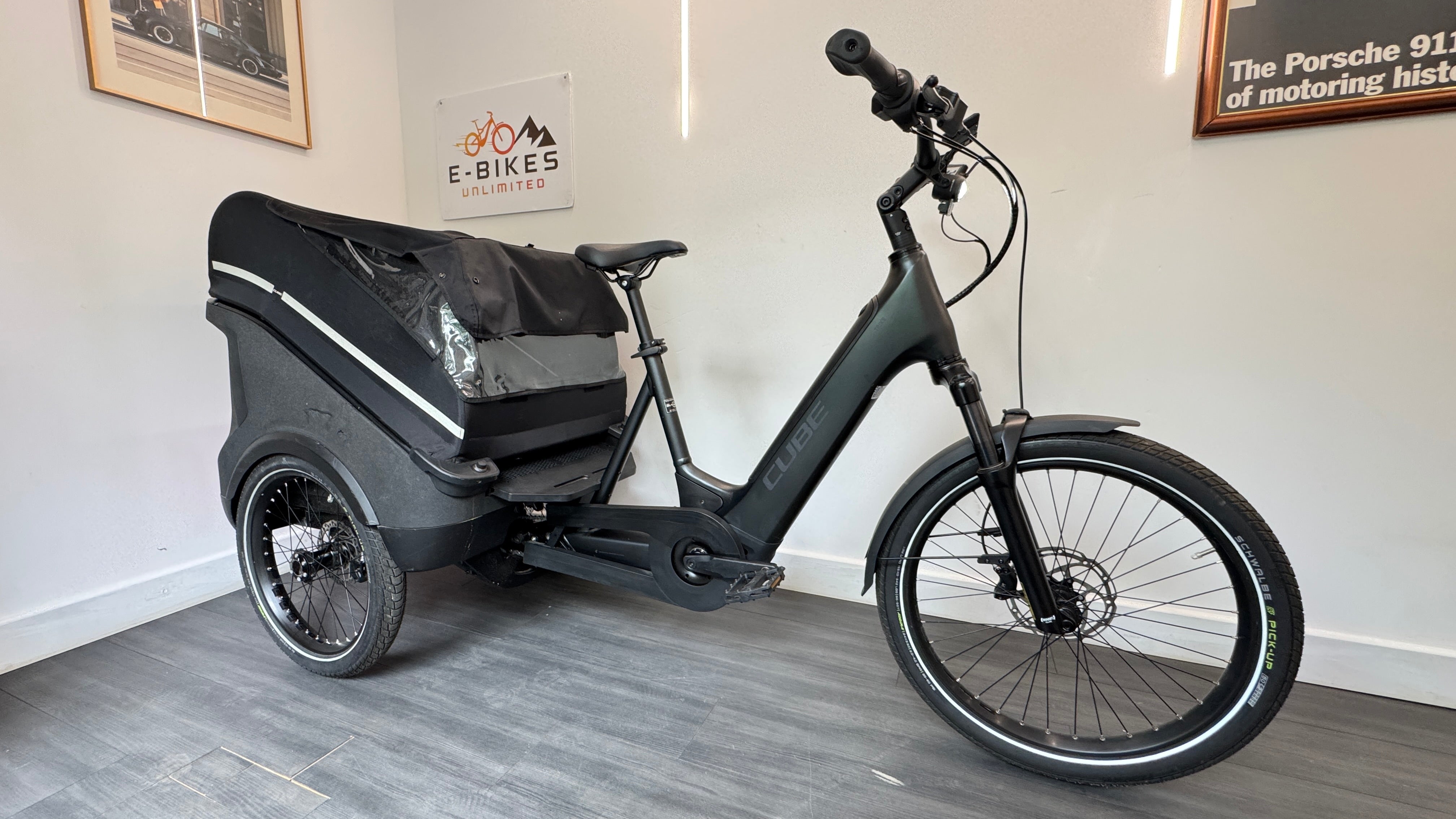 Cube Trike Family Hybrid 750Wh Enviolo Electric Cargo Bike In Swamp Grey RRP £3999