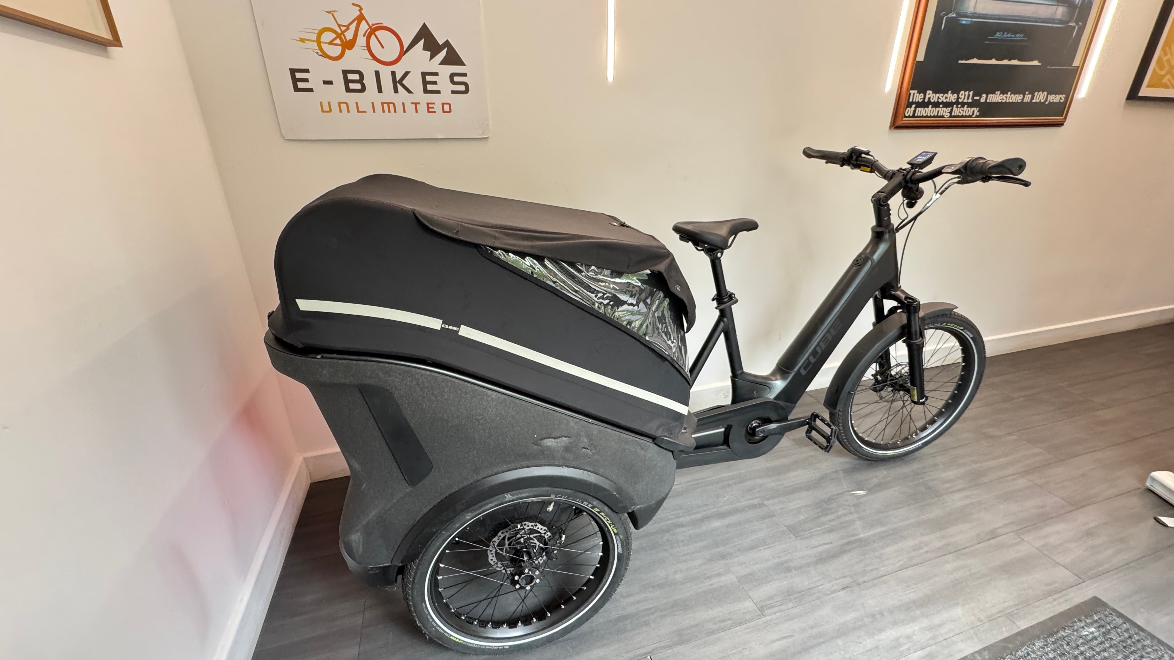 Cube Trike Family Hybrid 750Wh Enviolo Electric Cargo Bike In Swamp Grey RRP £3999