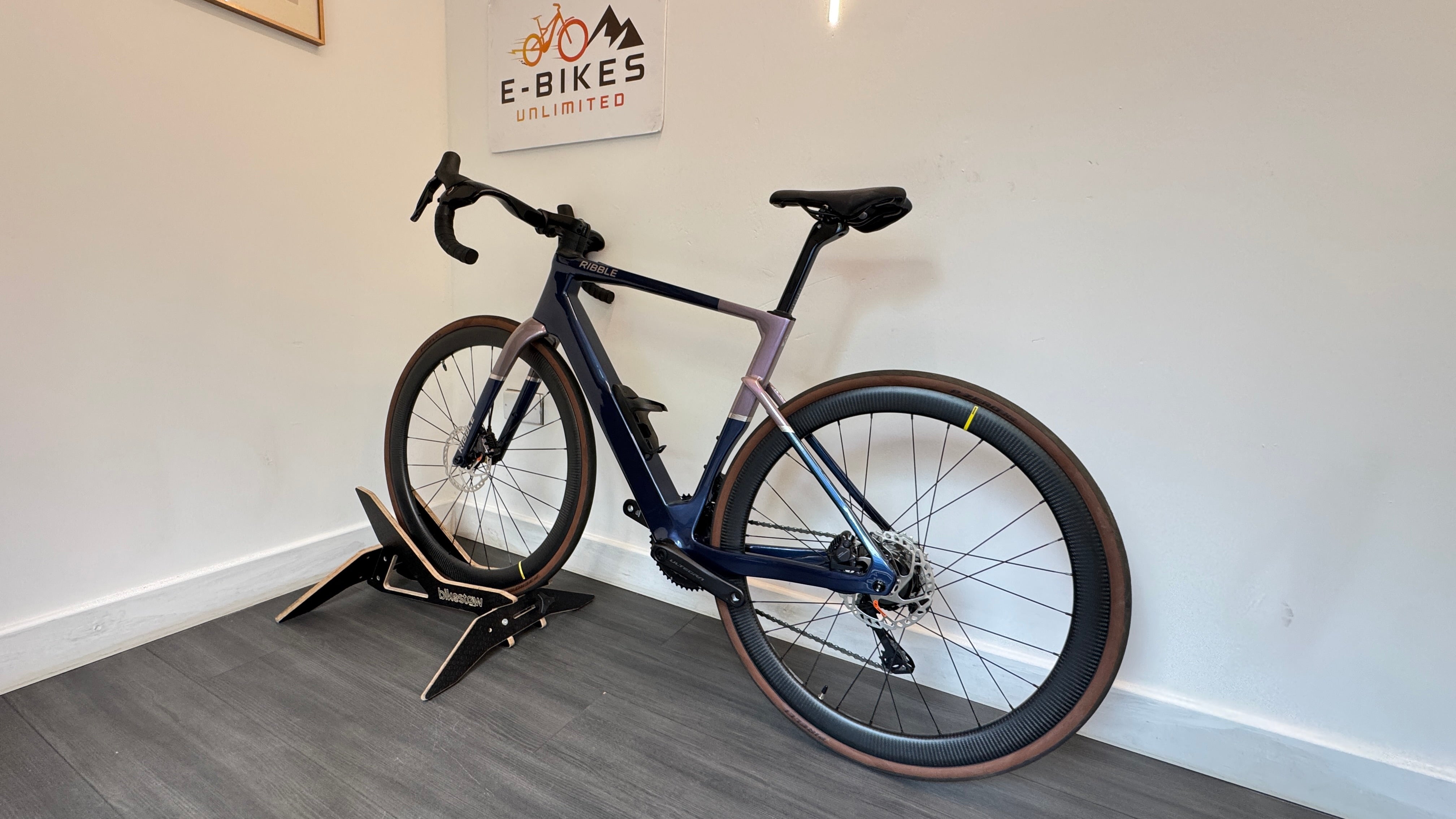Ribble Allroad SL R e Blue MEDIUM Ultegra Di2 RRP £6099 Mahle X20 350Wh battery Mavic Cosmic SL45