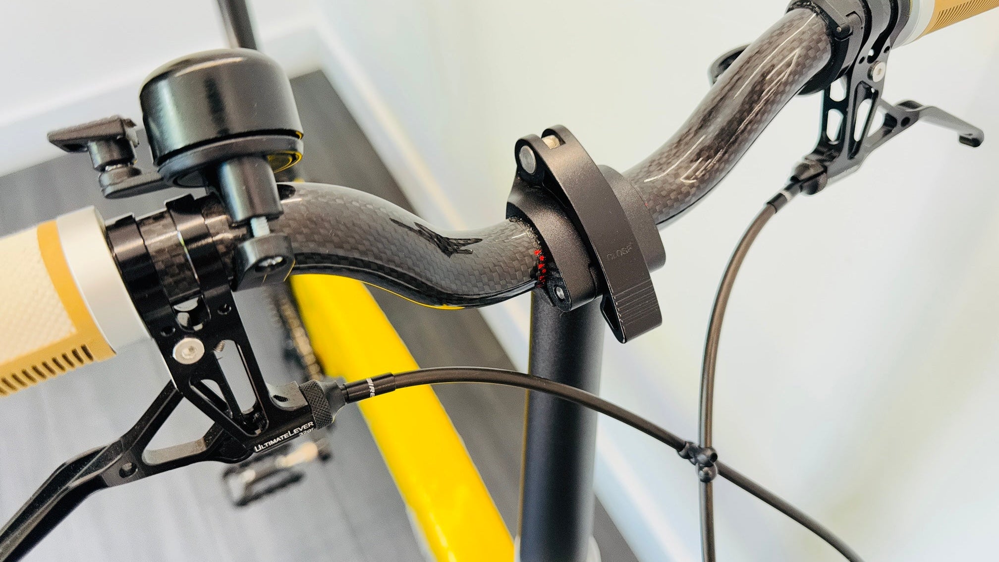 Hummingbird Electric Folding Bike Brooks Saddle Prodrive Carbon Fibre Yellow Bike RRP £4495