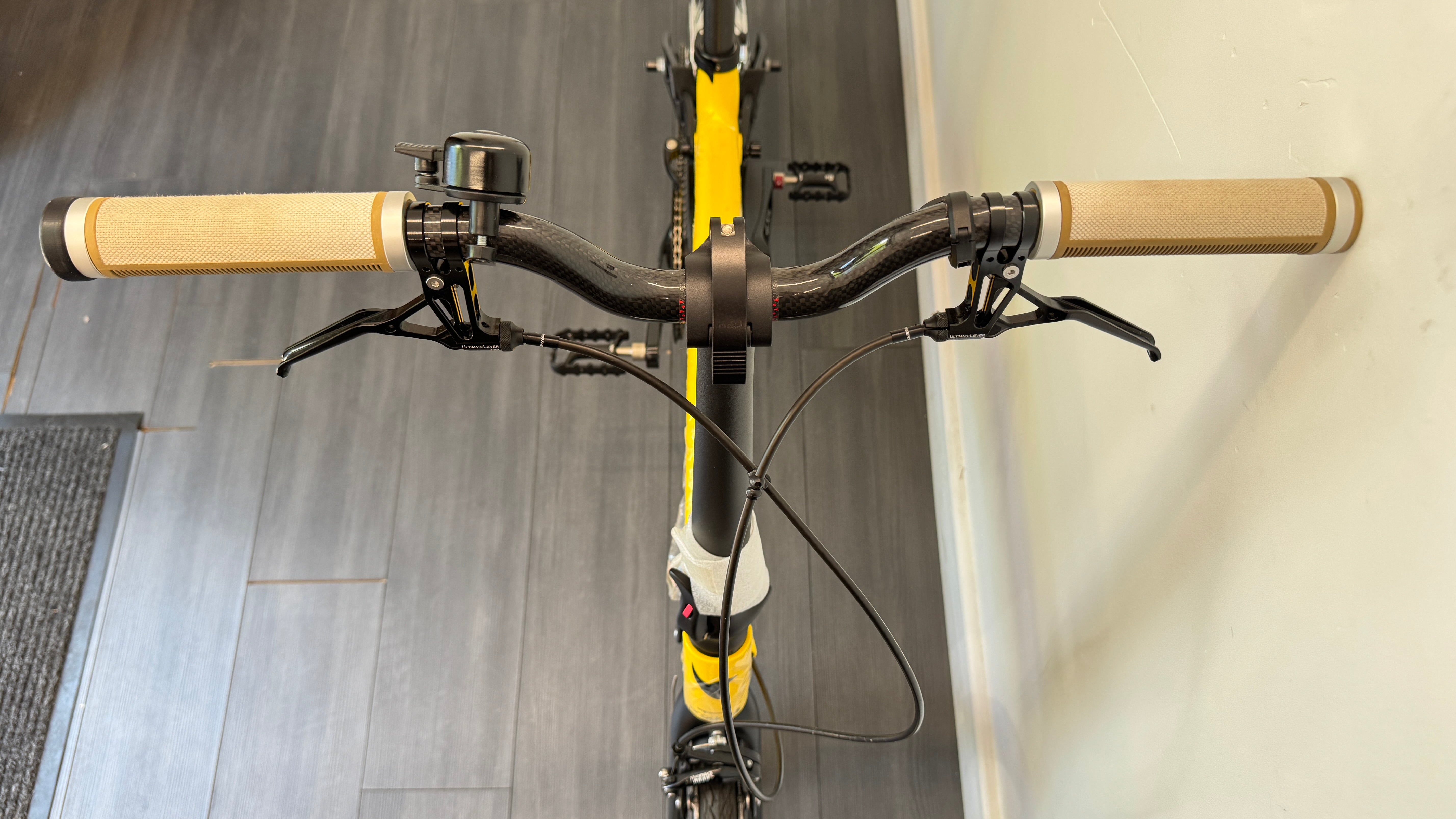 Hummingbird Electric Folding Bike Brooks Saddle Prodrive Carbon Fibre Yellow Bike RRP £4495