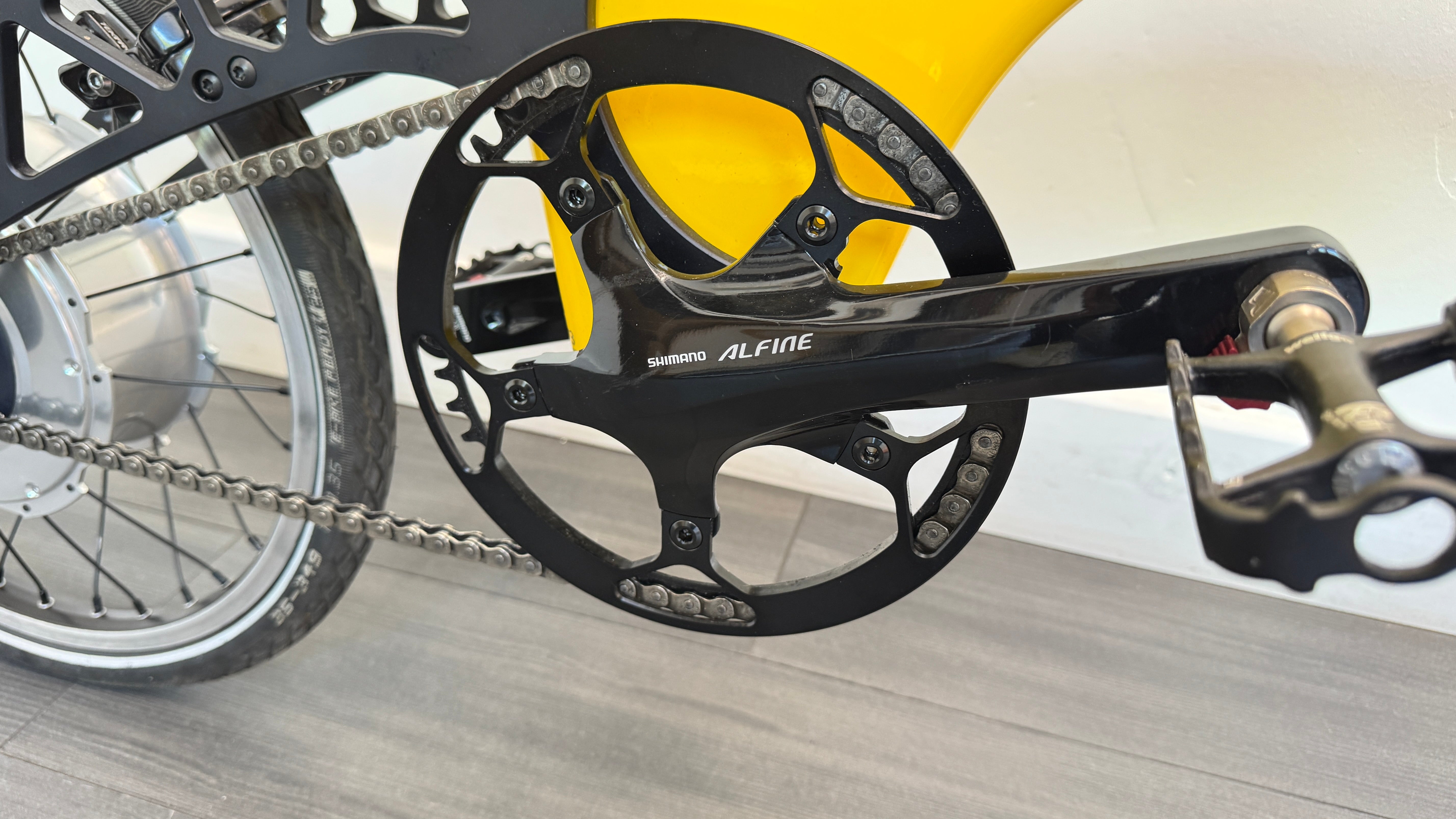 Hummingbird Electric Folding Bike Brooks Saddle Prodrive Carbon Fibre Yellow Bike RRP £4495